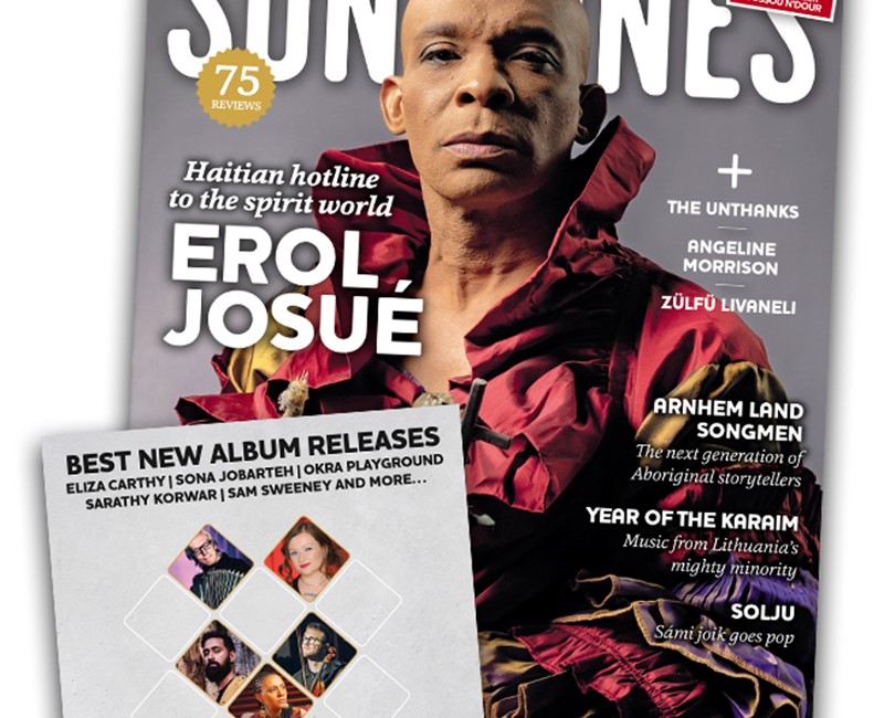 Le chanteur haïtien Erol Josué en couverture de l’édition de Songlines un magazine britannique