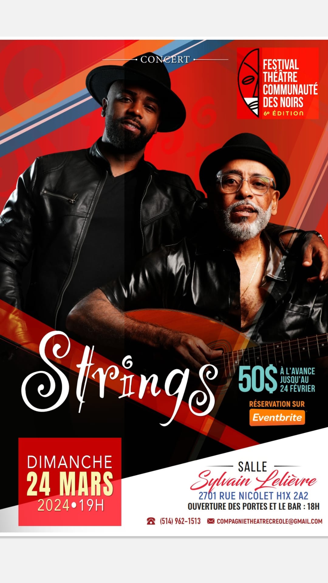 Le groupe Strings le succès de toute une génération à la 6 e édition du Festival théâtre communauté des Noirs