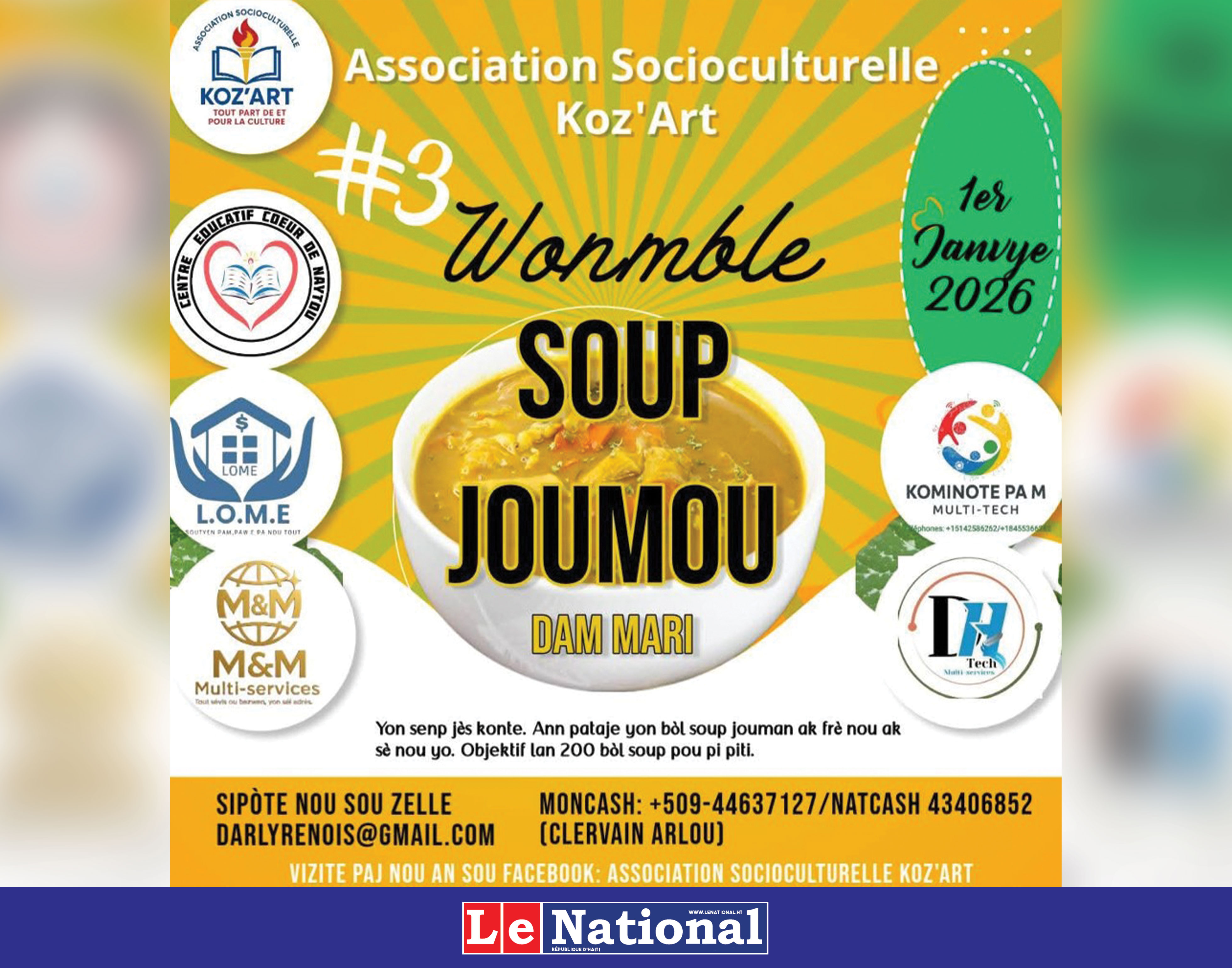 Woumble Soup Joumou Koz’Art Magazine : yon rityèl memwa, diyite ak rezistans kiltirèl