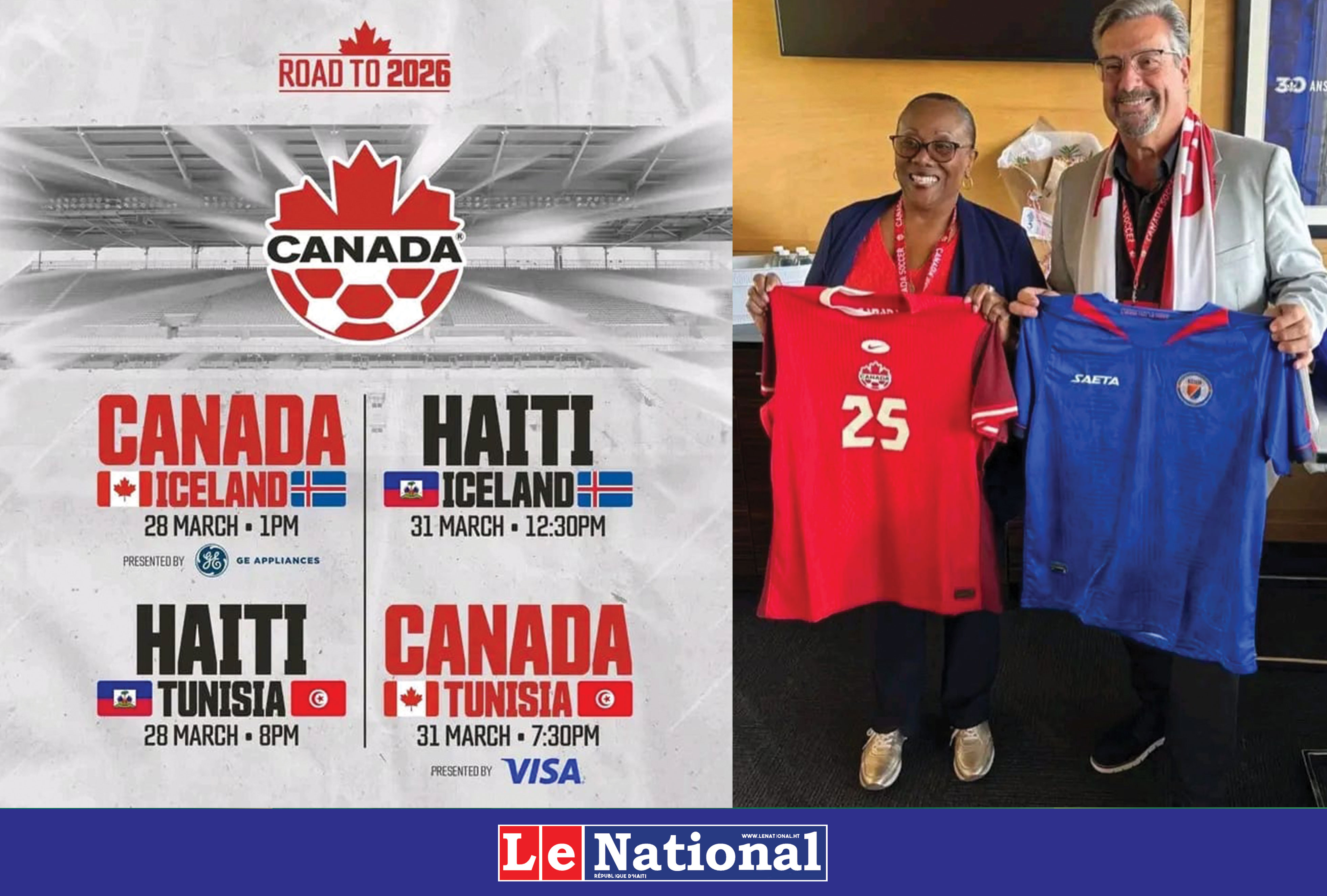 Haïti affrontera la Tunisie et l’Islande à Toronto en mars