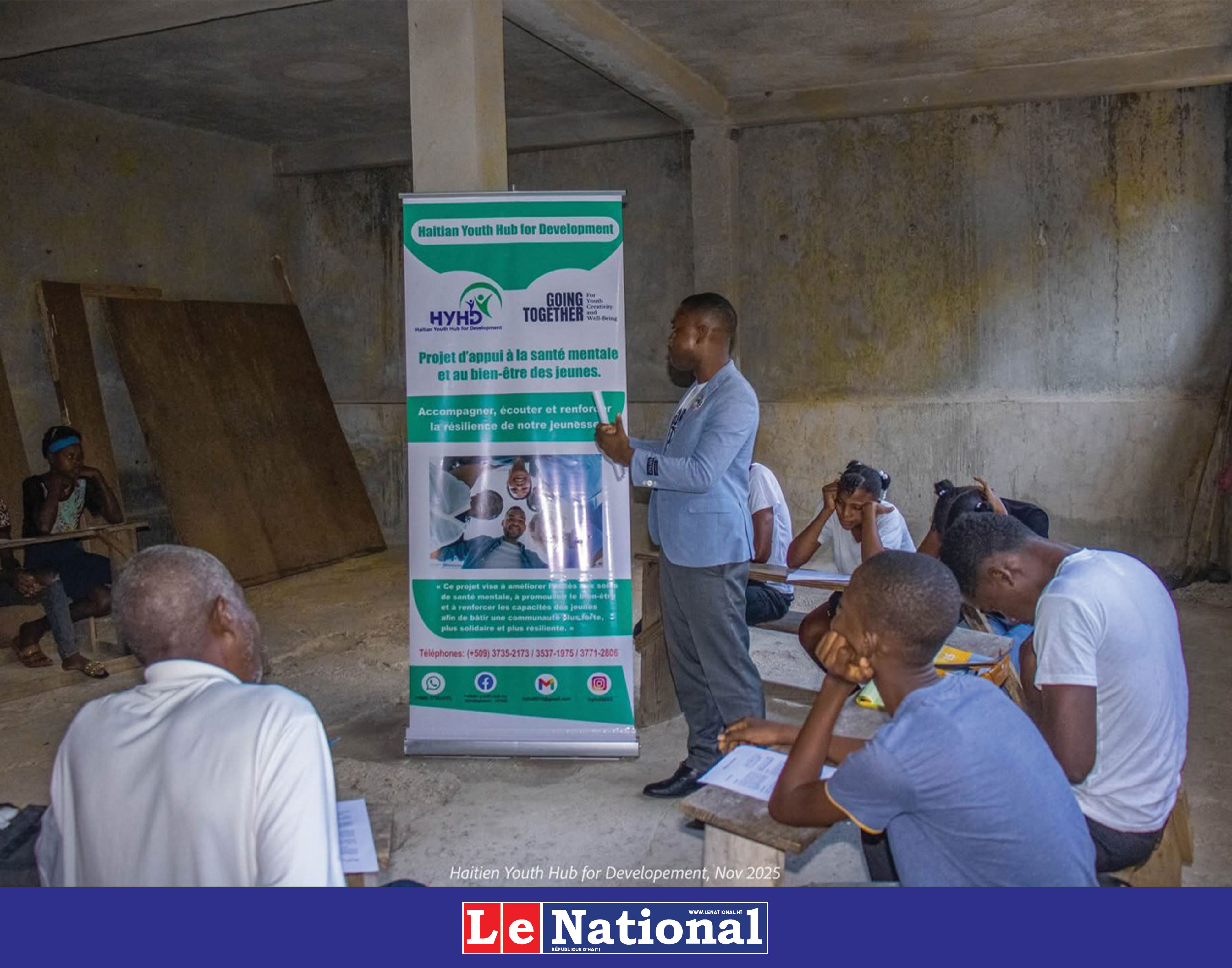 Haitian Youth Hub for Development sensibilise les jeunes sur la santé mentale à Petit-Goâve