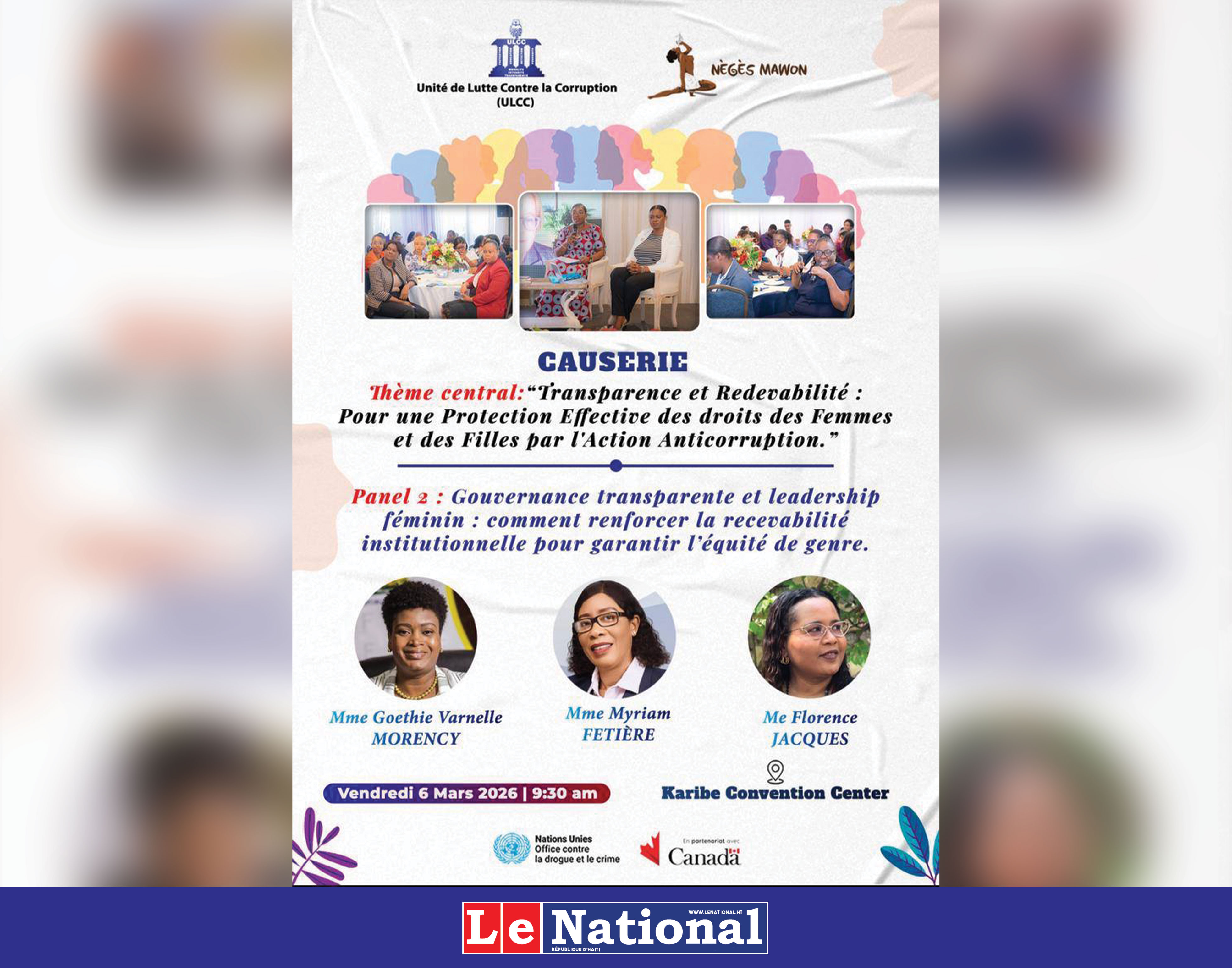ULCC et Nègès Mawon : causerie sur les droits des femmes en Haïti