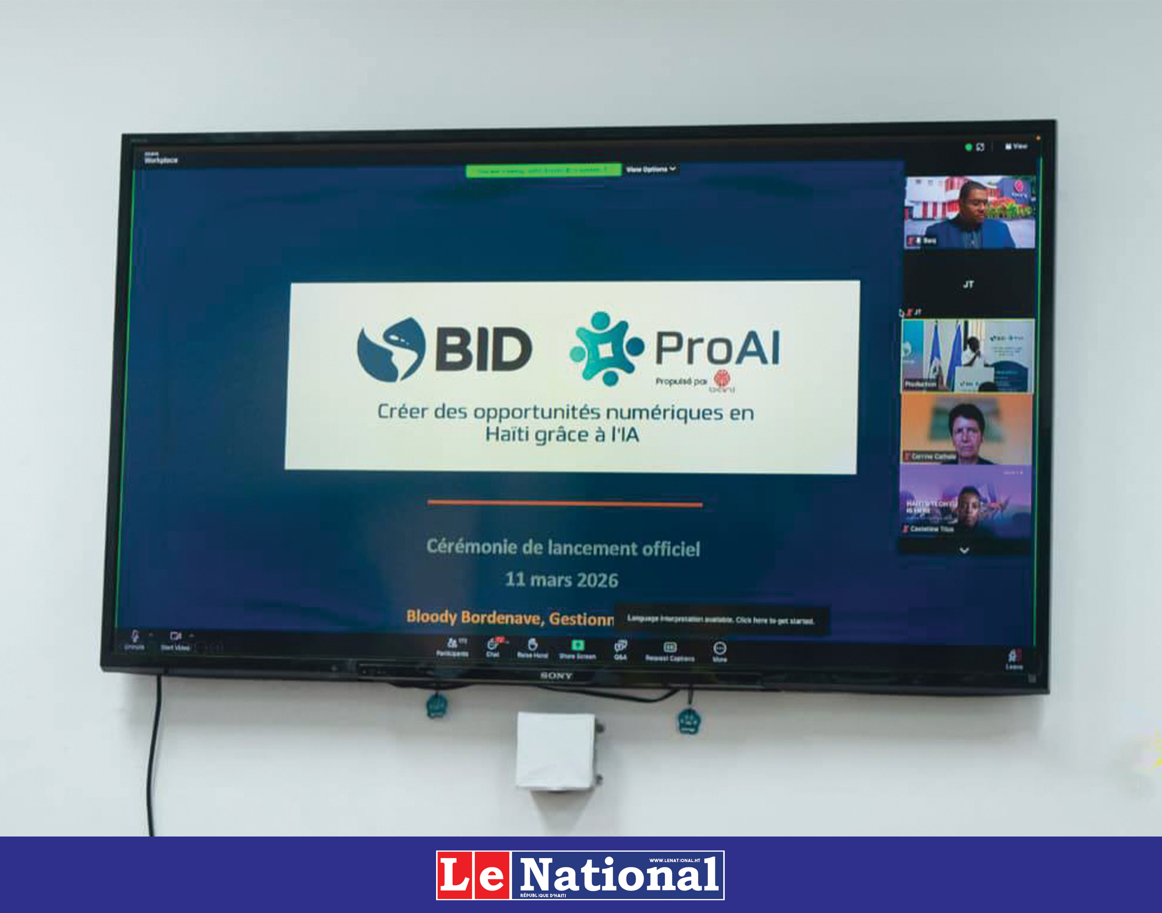 Pro AI : la BID souhaite instaurer une politique visant le développement des outils d’intelligence artificielle en Haïti