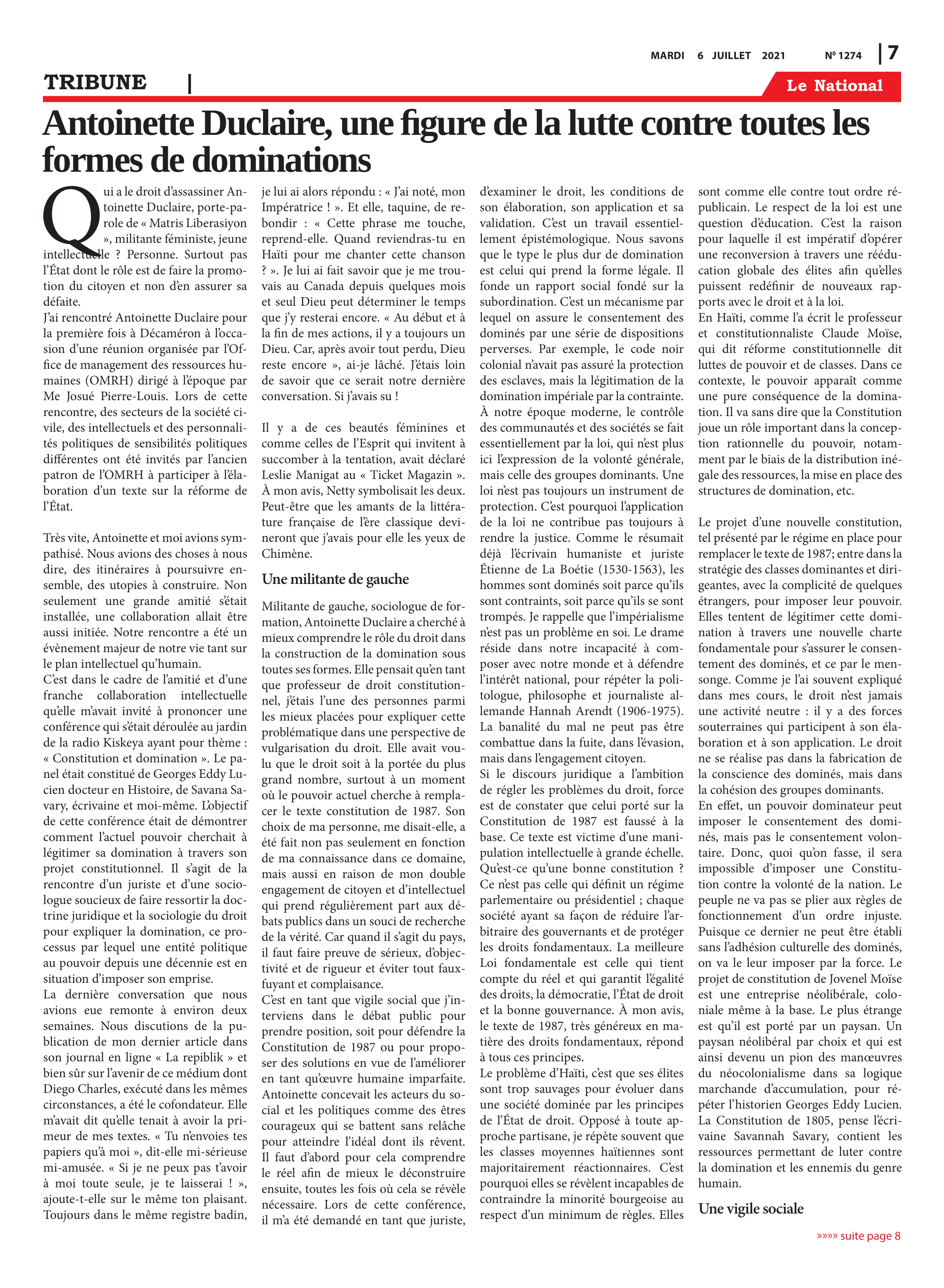 Page 7 de l'édition 1274