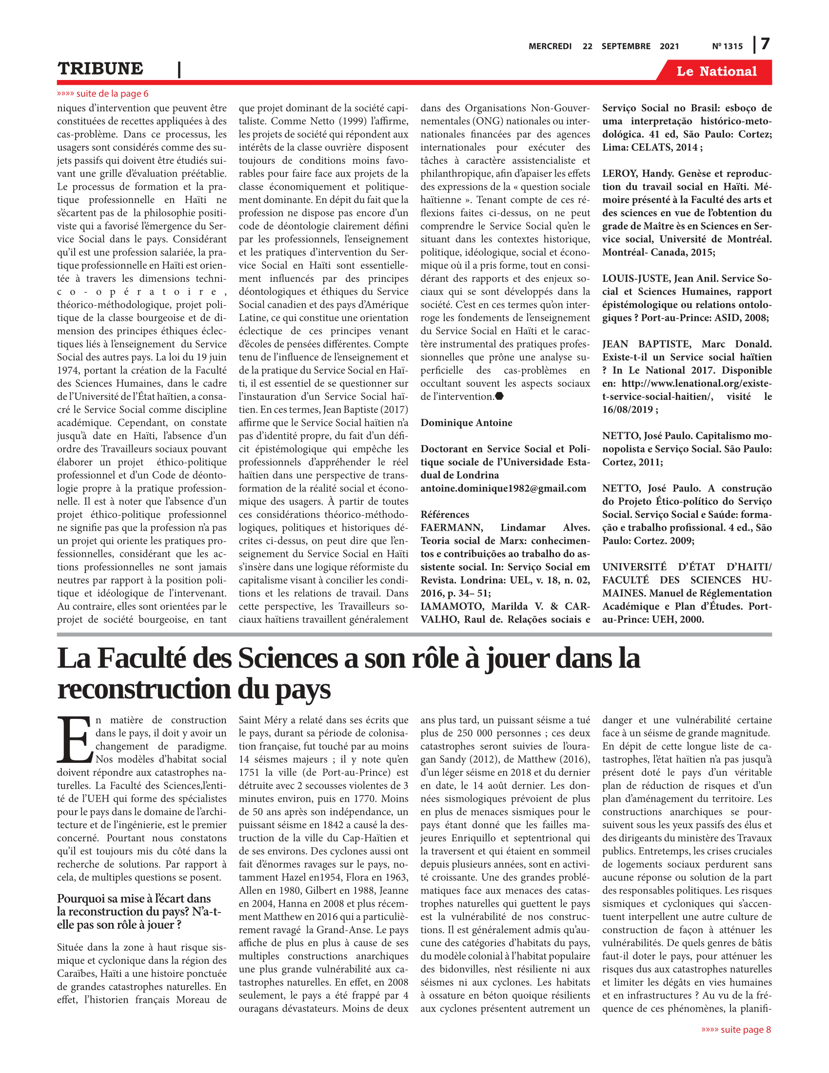 Page 7 de l'édition 1315