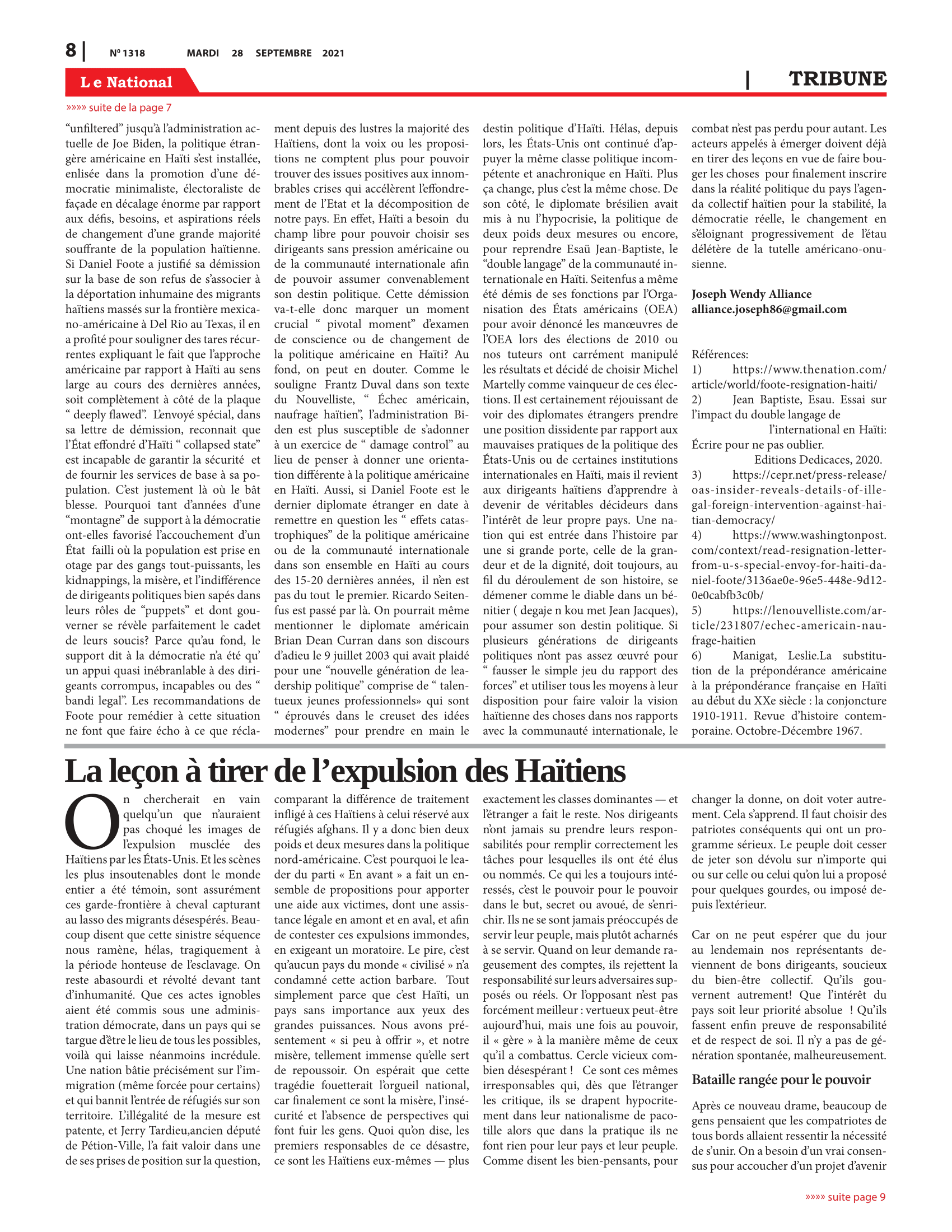 Page 8 de l'édition 1318