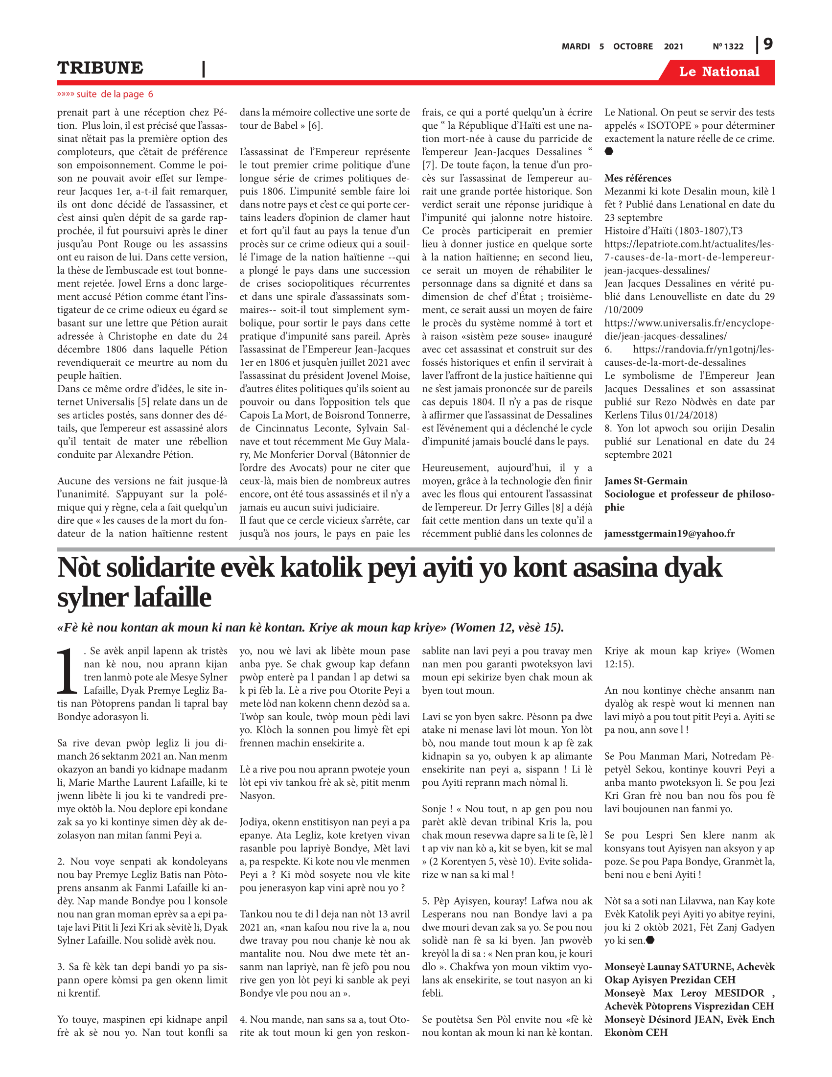 Page 9 de l'édition 1322