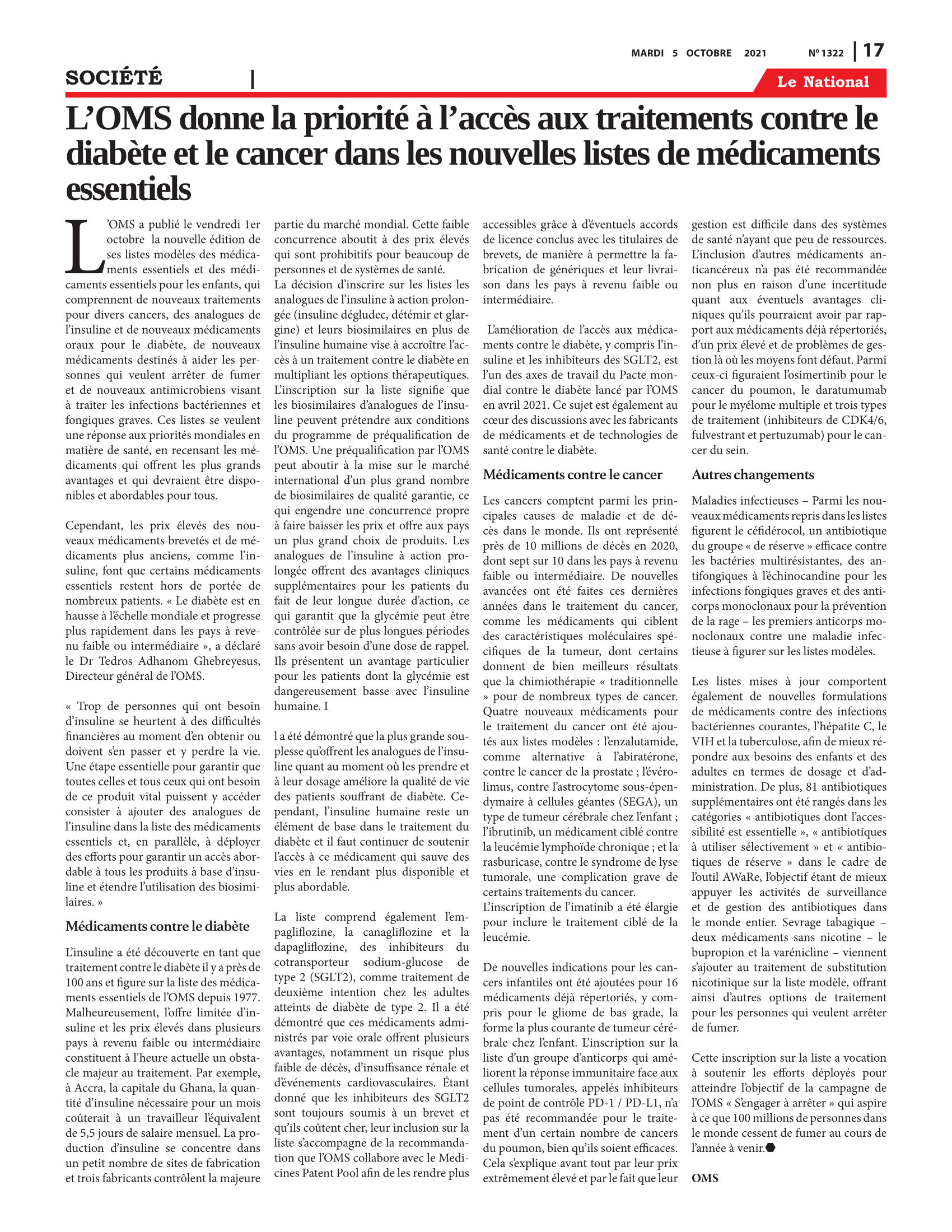 Page 17 de l'édition 1322