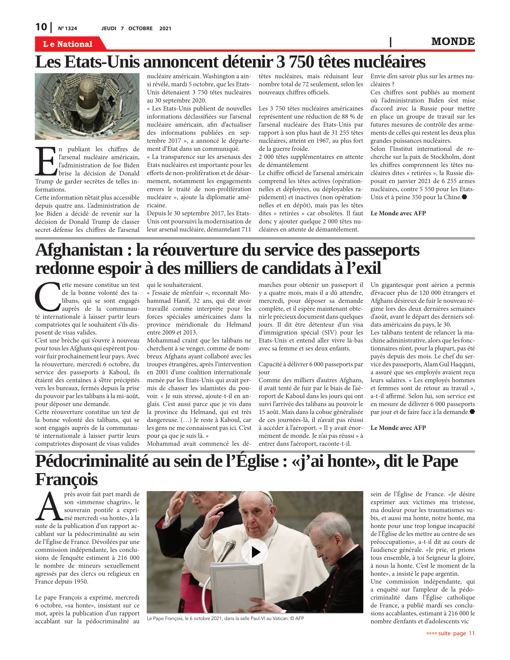 Page 10 de l'édition 1324