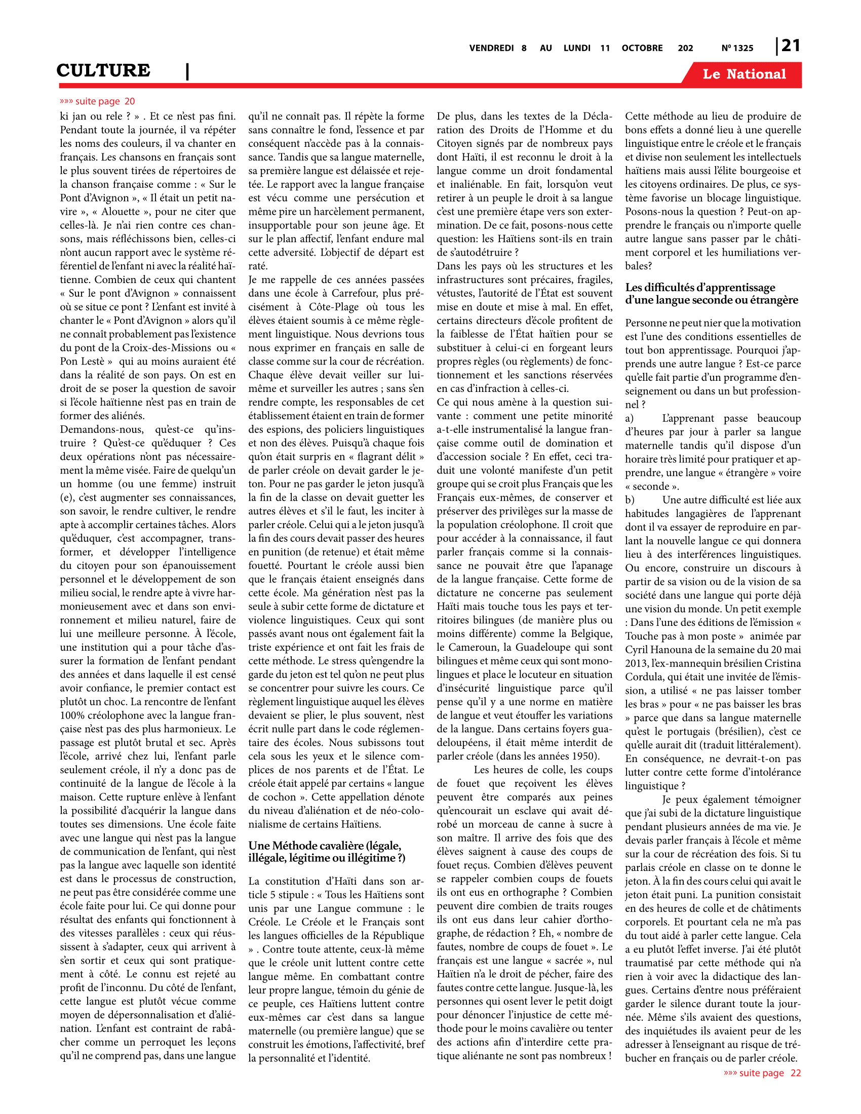 Page 21 de l'édition 1325