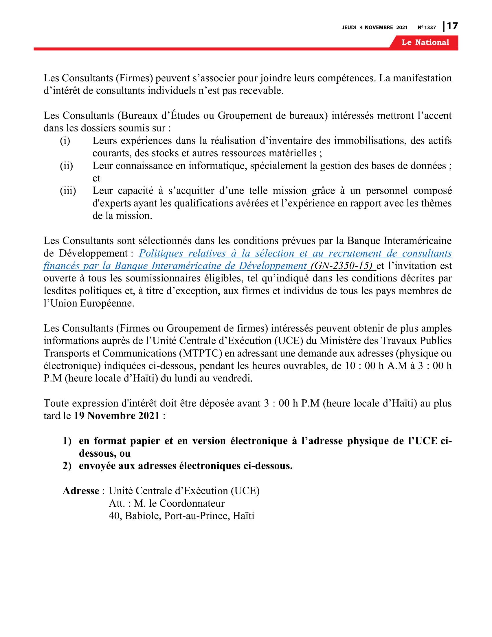 Page 17 de l'édition 1337