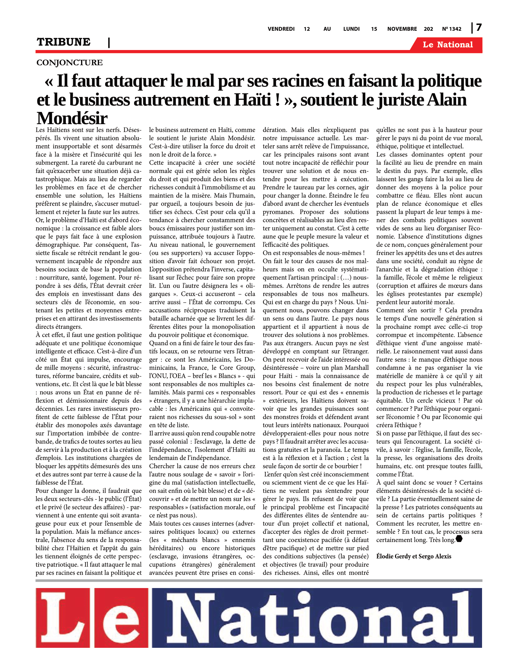 Page 7 de l'édition 1342