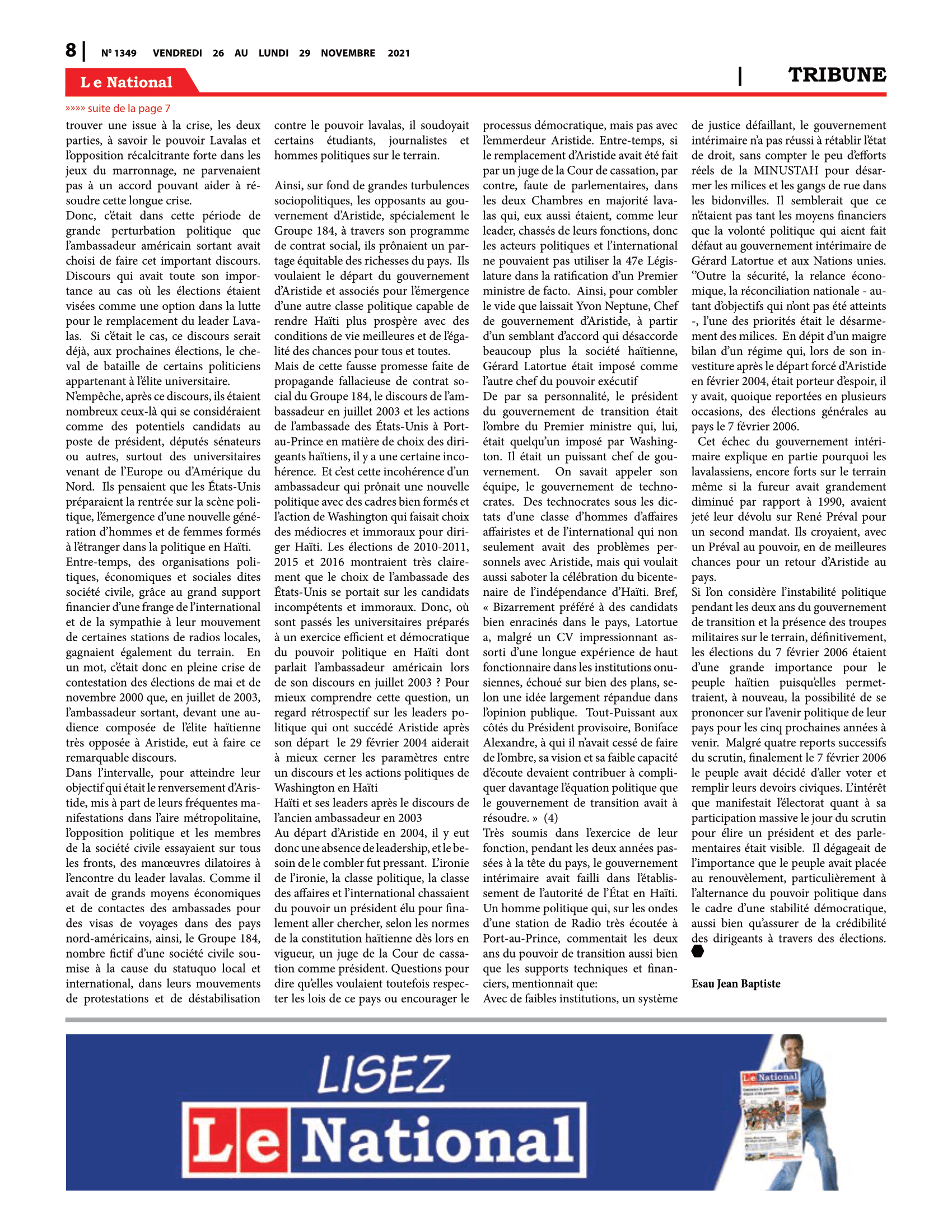 Page 8 de l'édition 1349