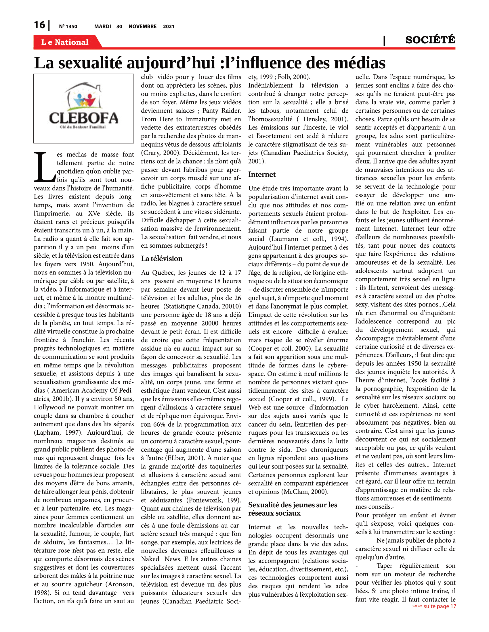 Page 16 de l'édition 1350