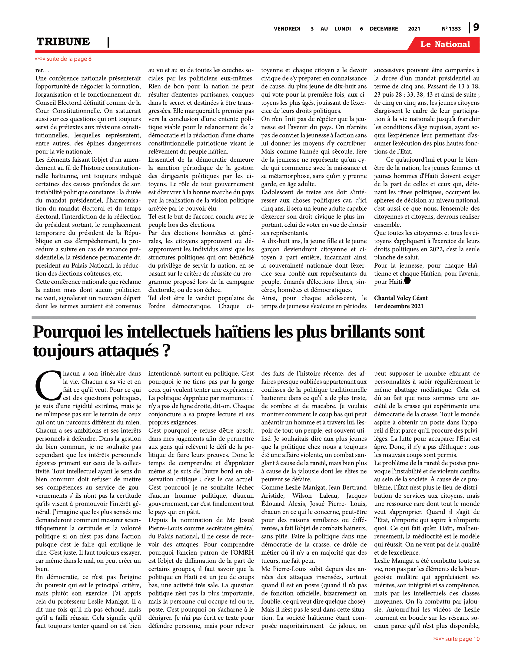 Page 9 de l'édition 1353