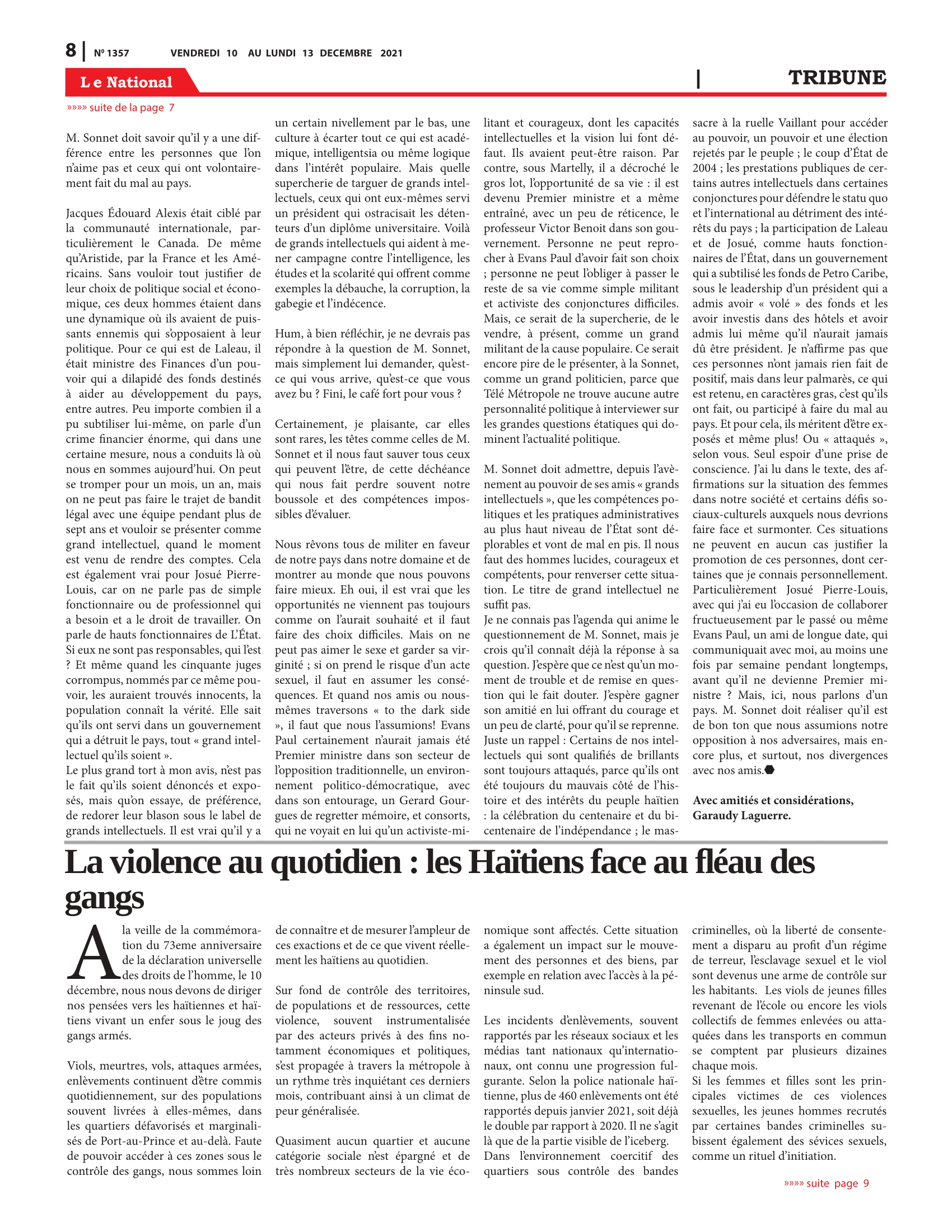 Page 8 de l'édition 1357