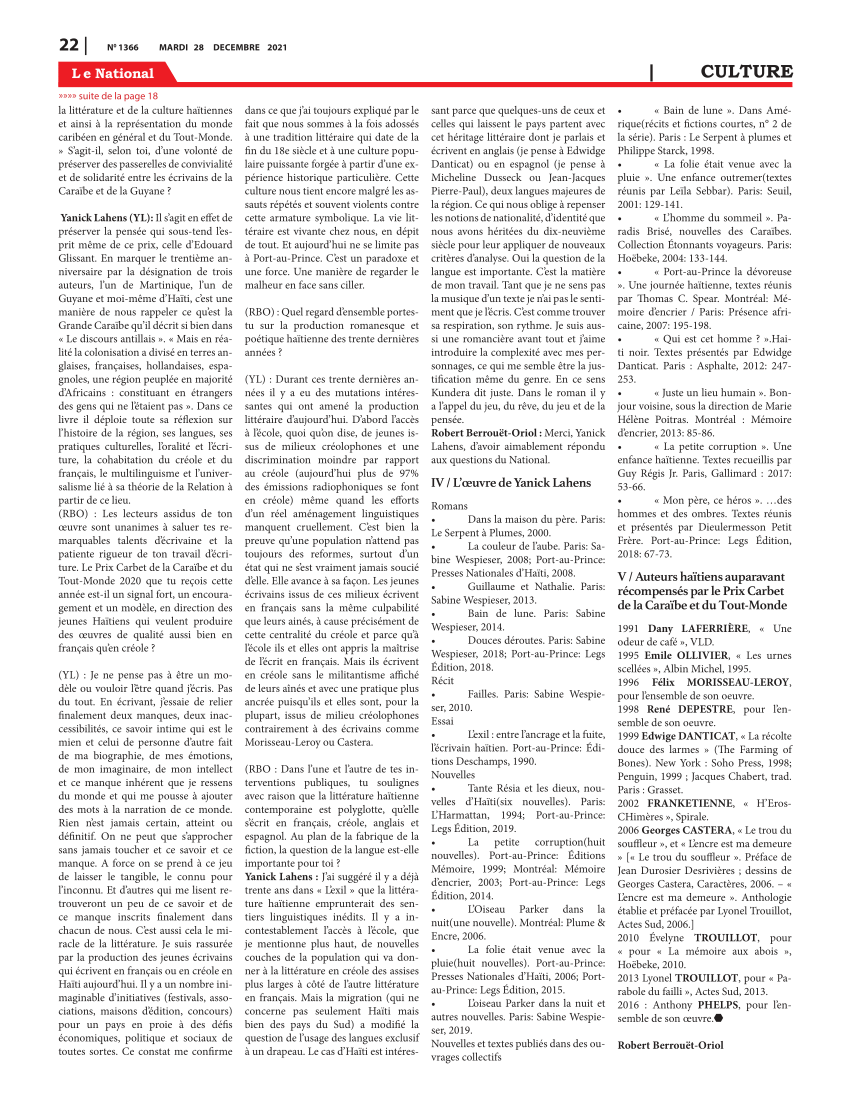 Page 22 de l'édition 1366