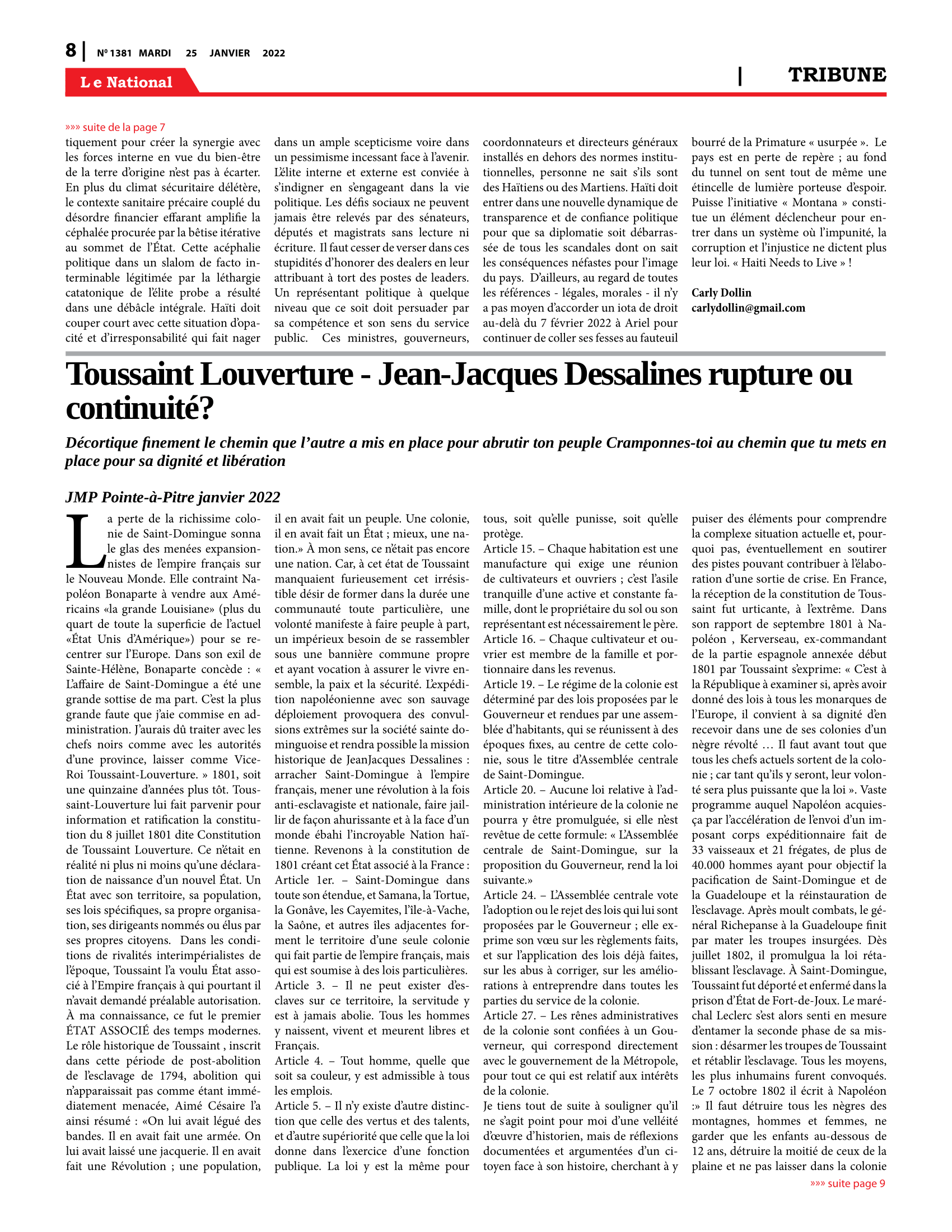 Page 8 de l'édition 1381