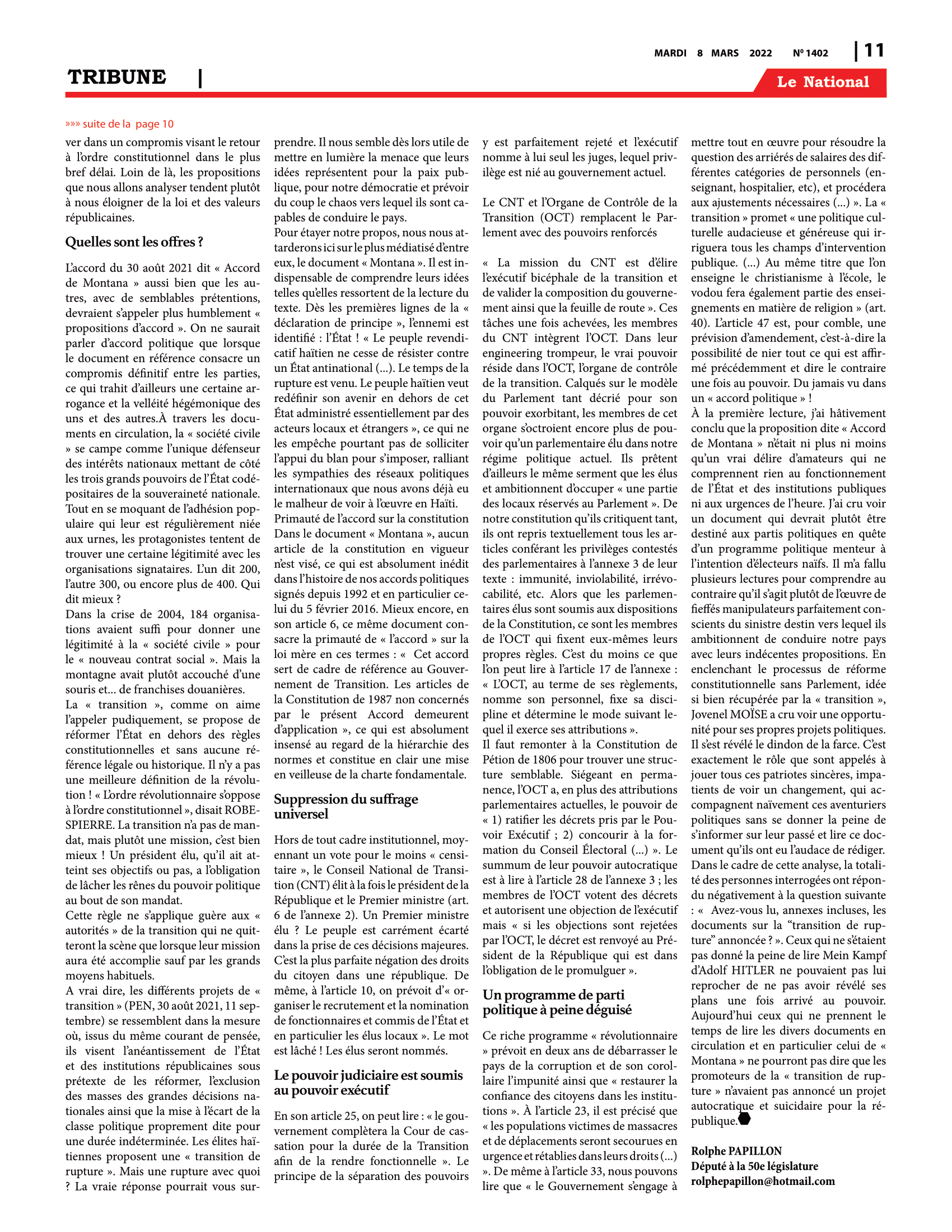 Page 11 de l'édition 1402