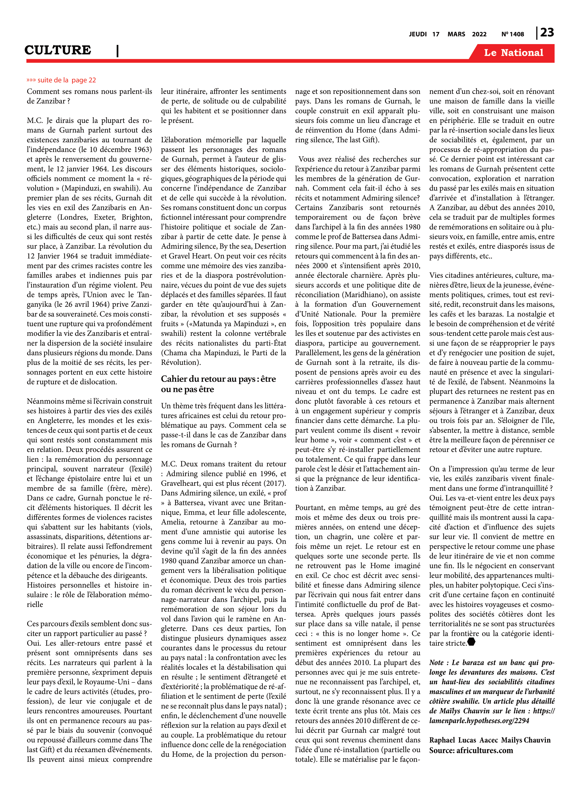 Page 23 de l'édition 1408