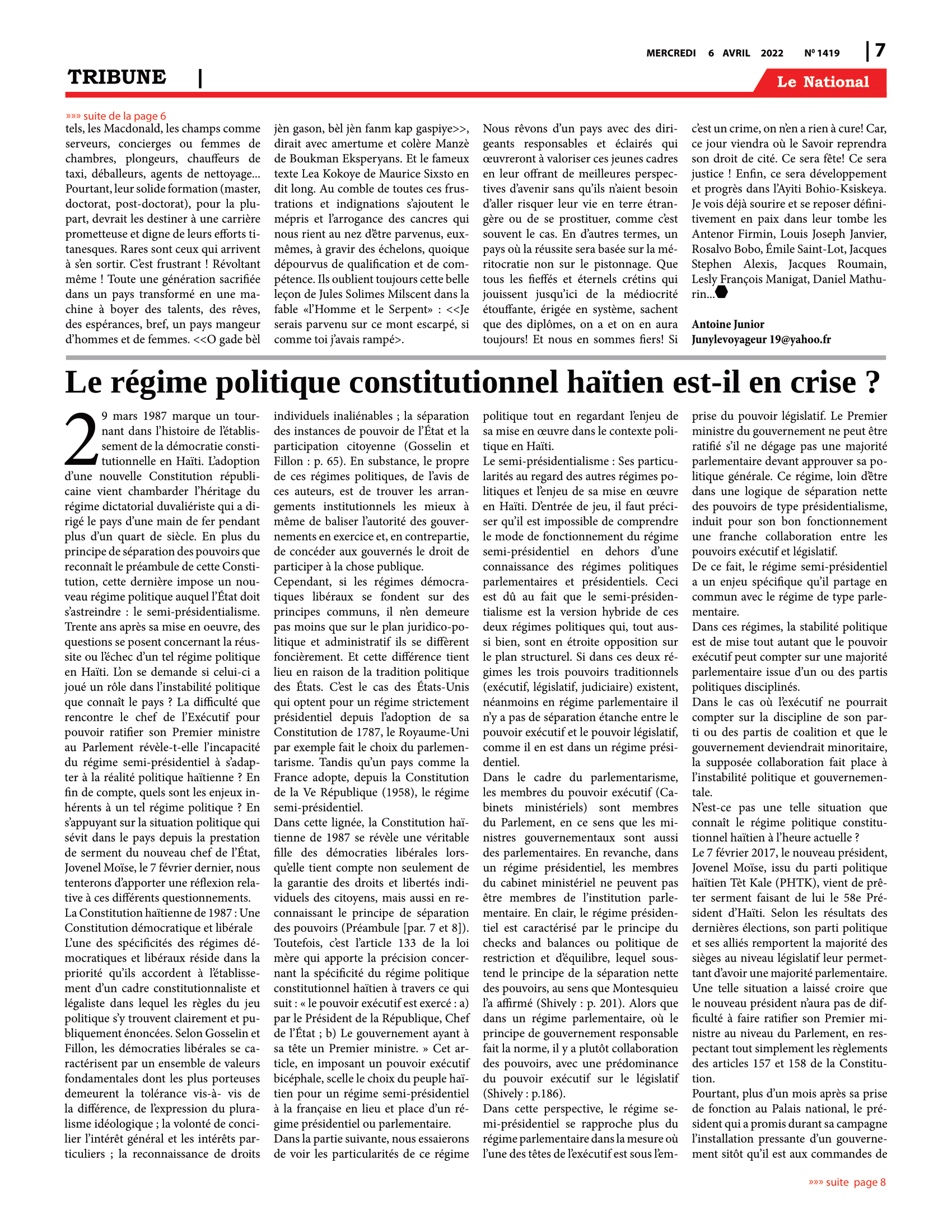 Page 7 de l'édition 1419