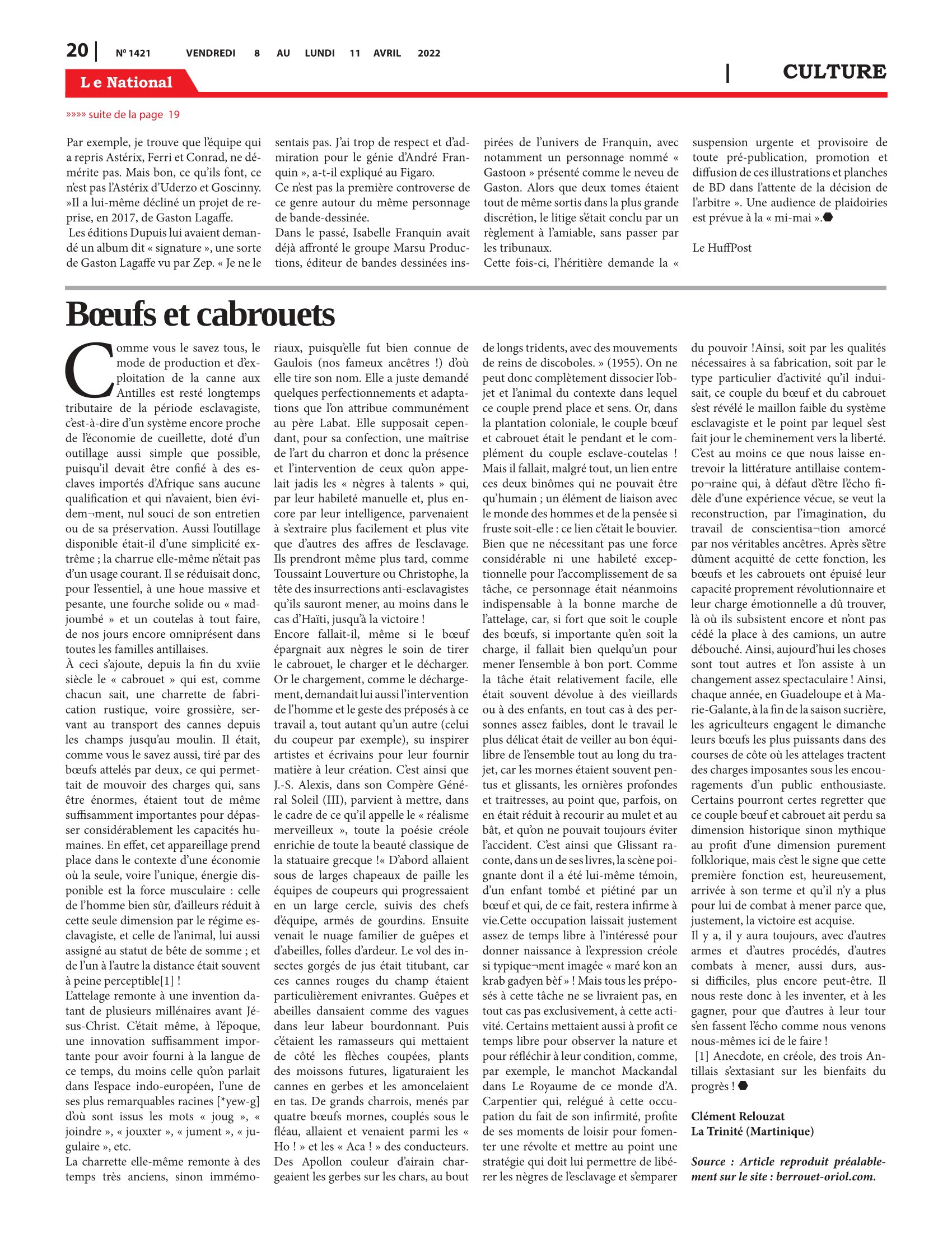 Page 20 de l'édition 1421