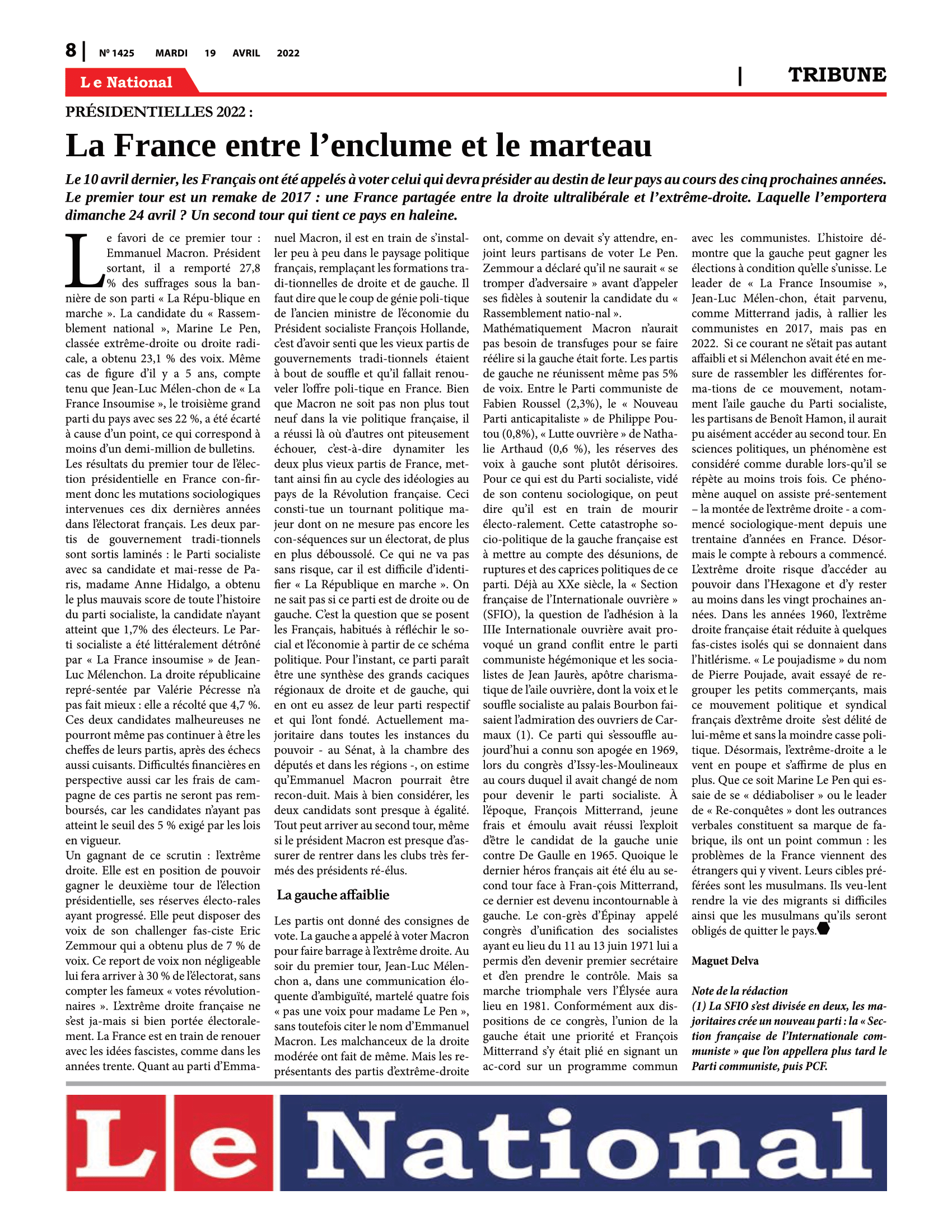 Page 8 de l'édition 1425