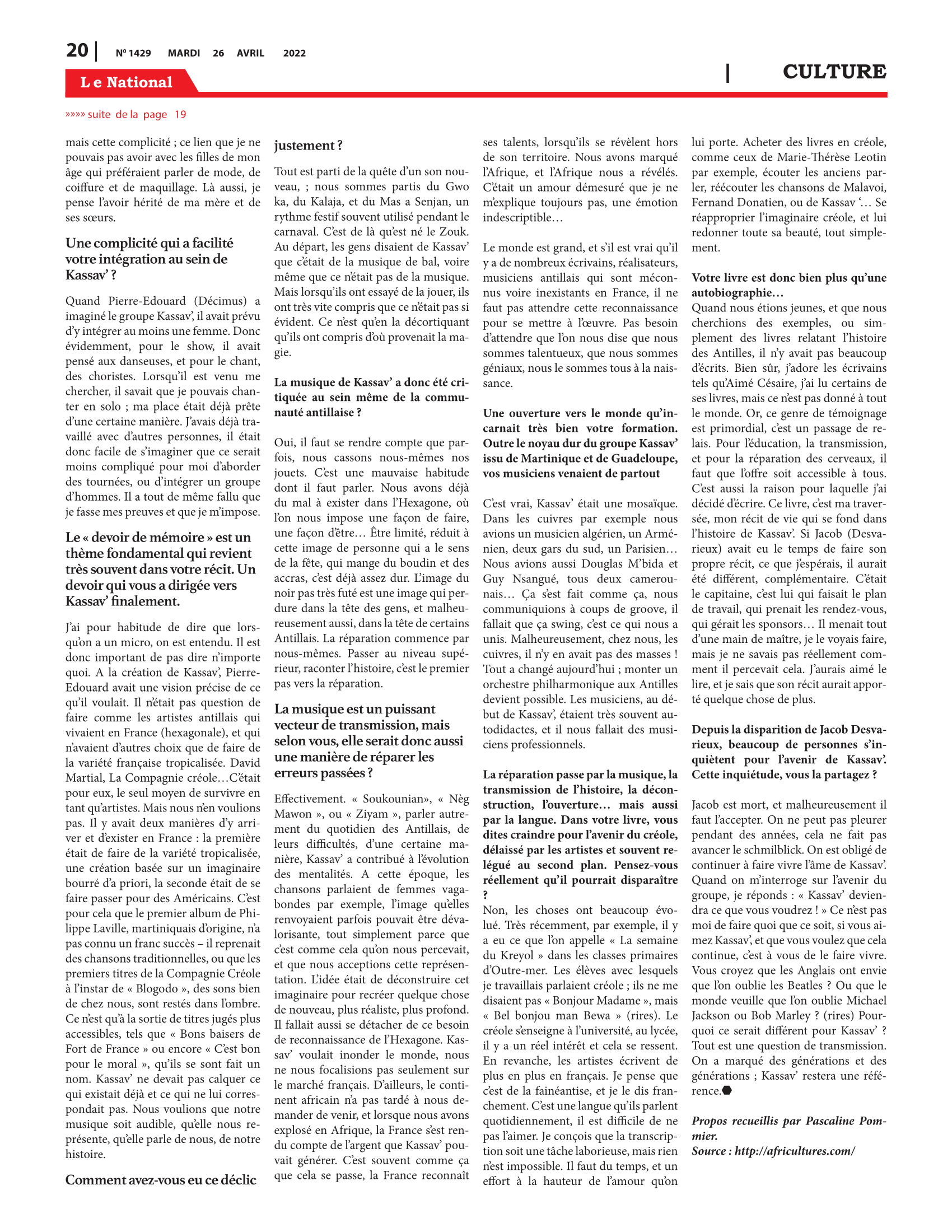 Page 20 de l'édition 1429