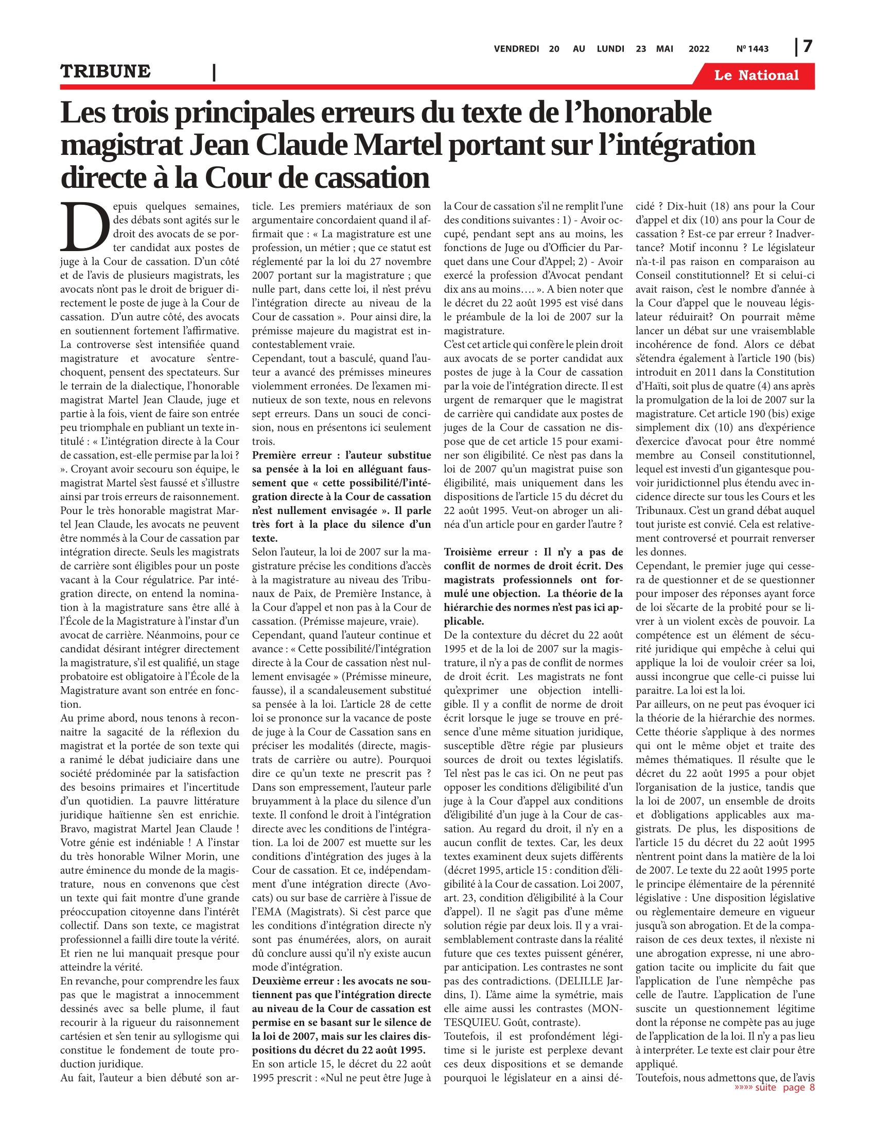 Page 7 de l'édition 1443