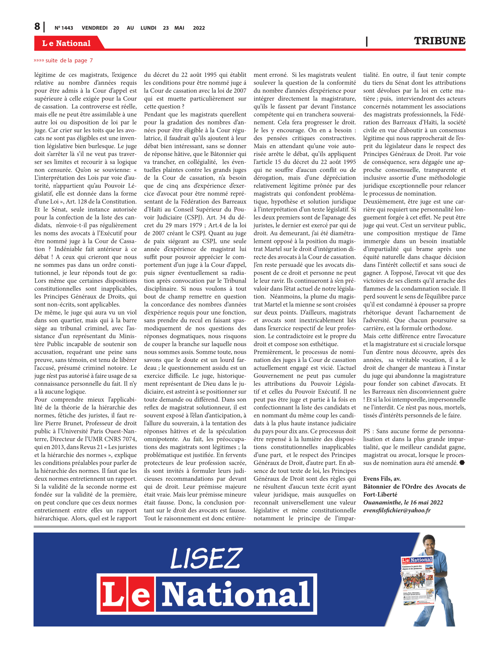 Page 8 de l'édition 1443