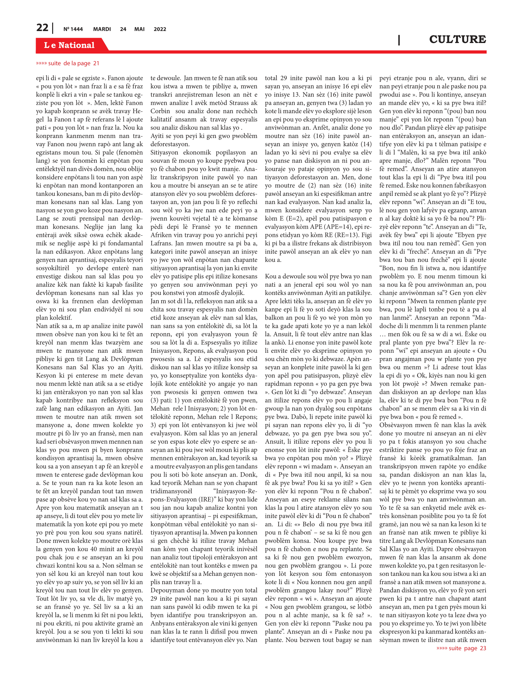 Page 22 de l'édition 1444