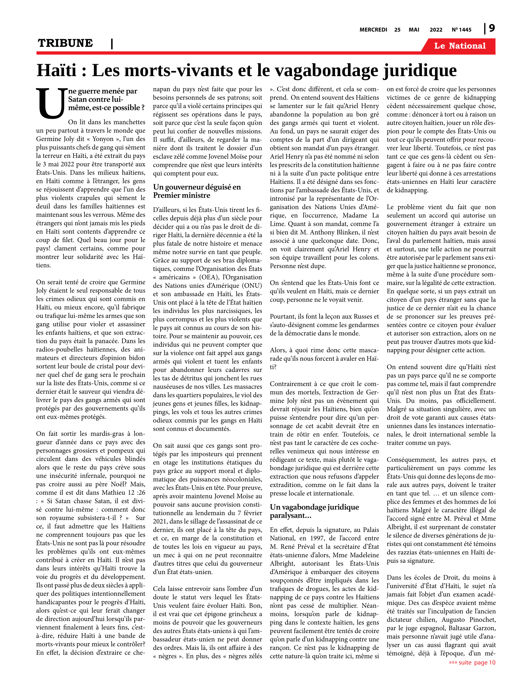 Page 9 de l'édition 1445