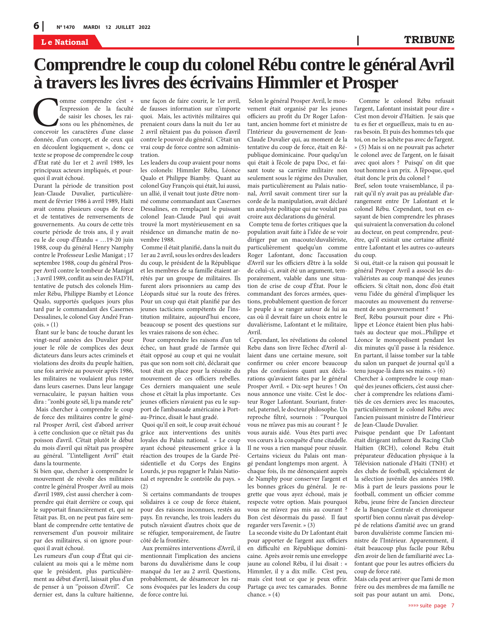 Page 6 de l'édition 1470