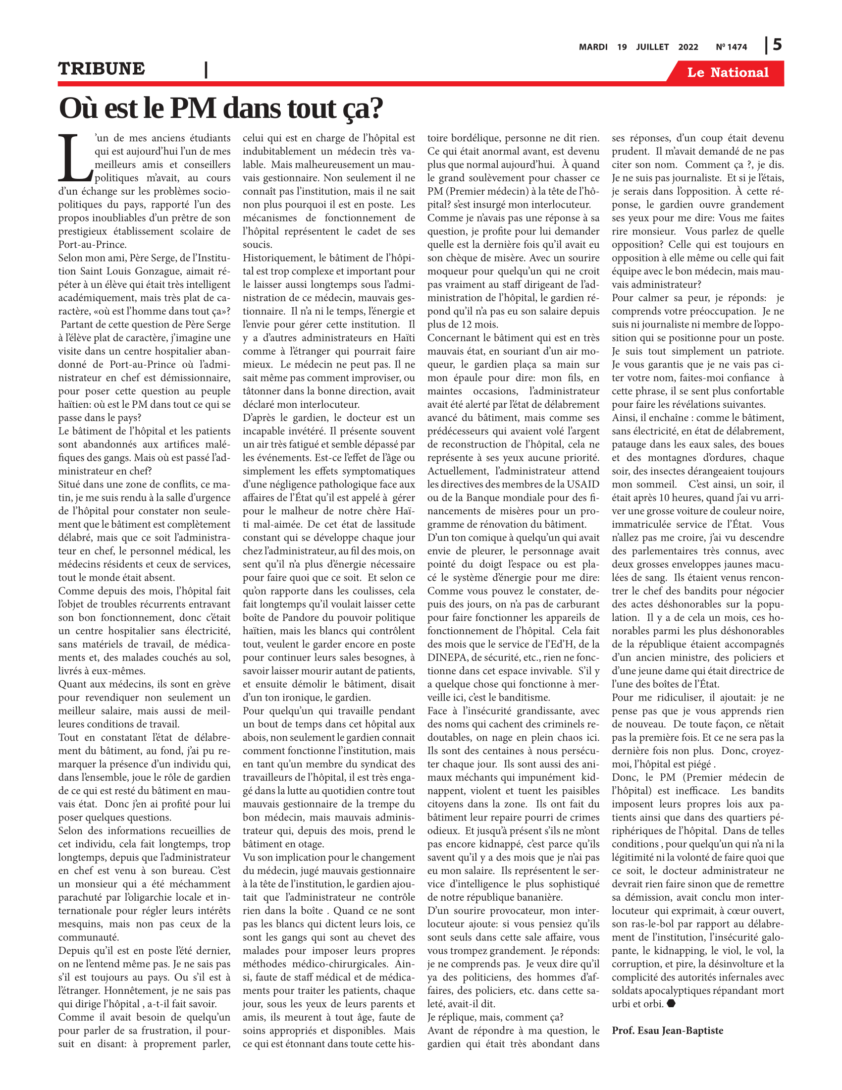 Page 5 de l'édition 1474