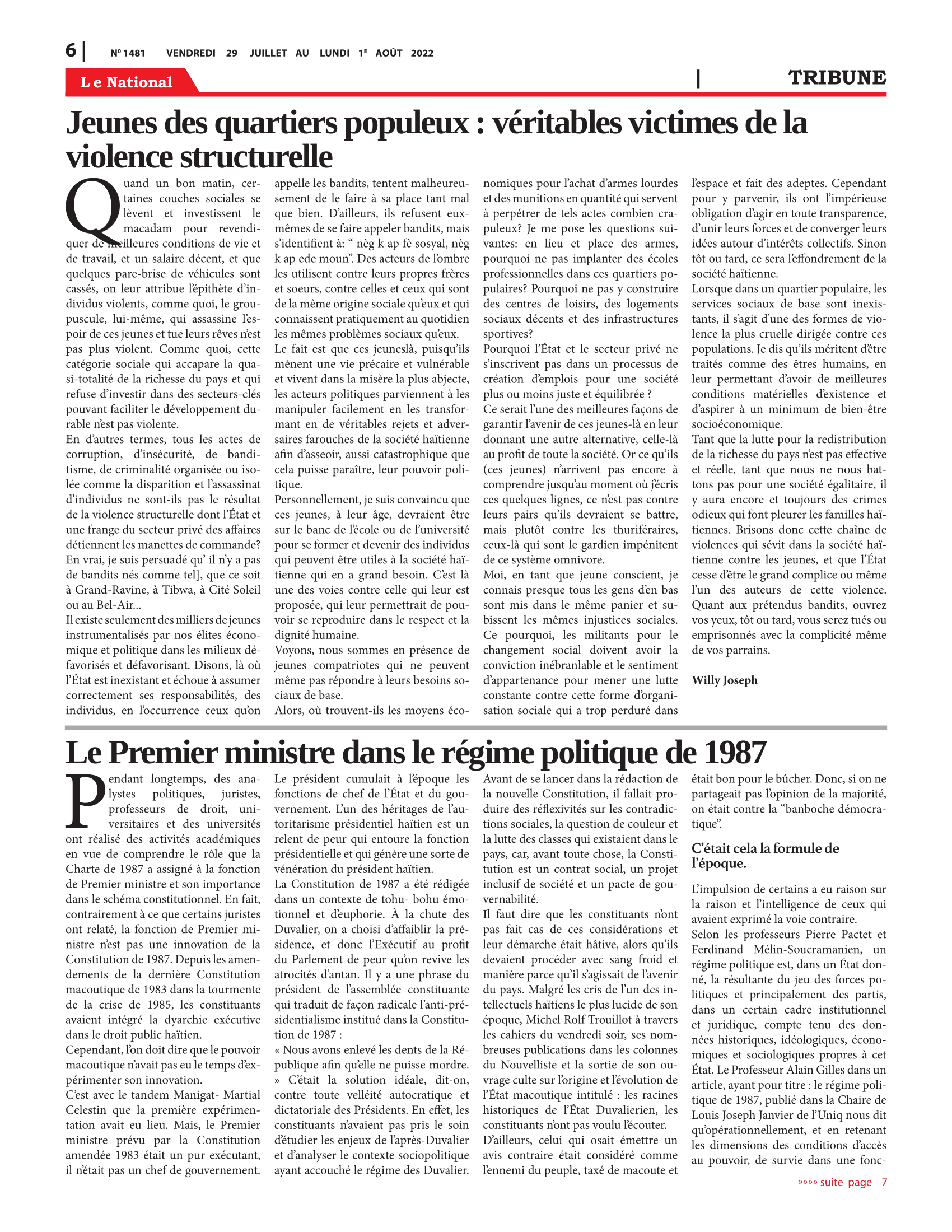 Page 6 de l'édition 1481