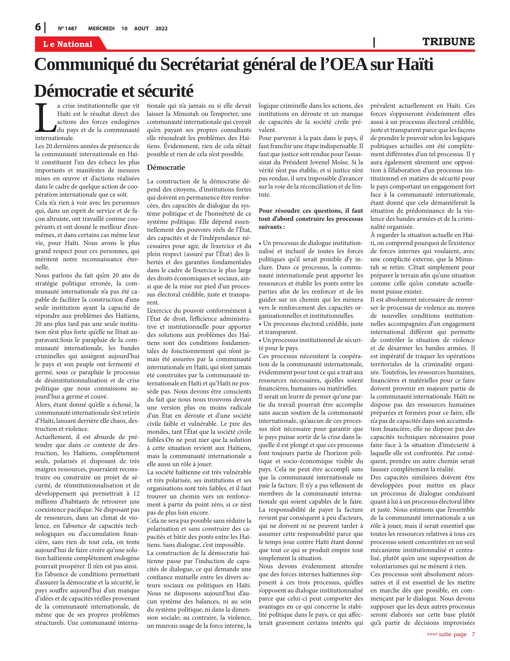 Page 6 de l'édition 1487