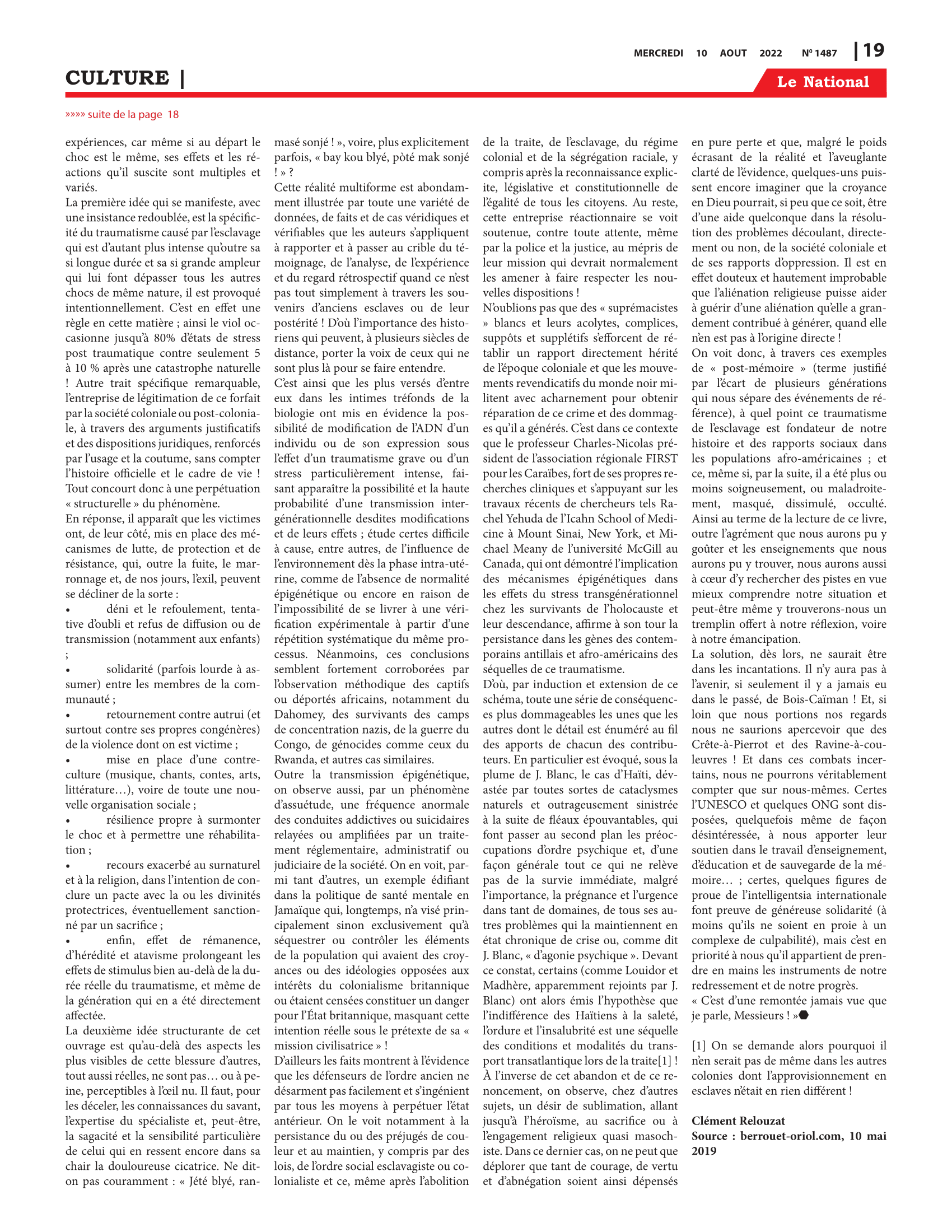 Page 19 de l'édition 1487