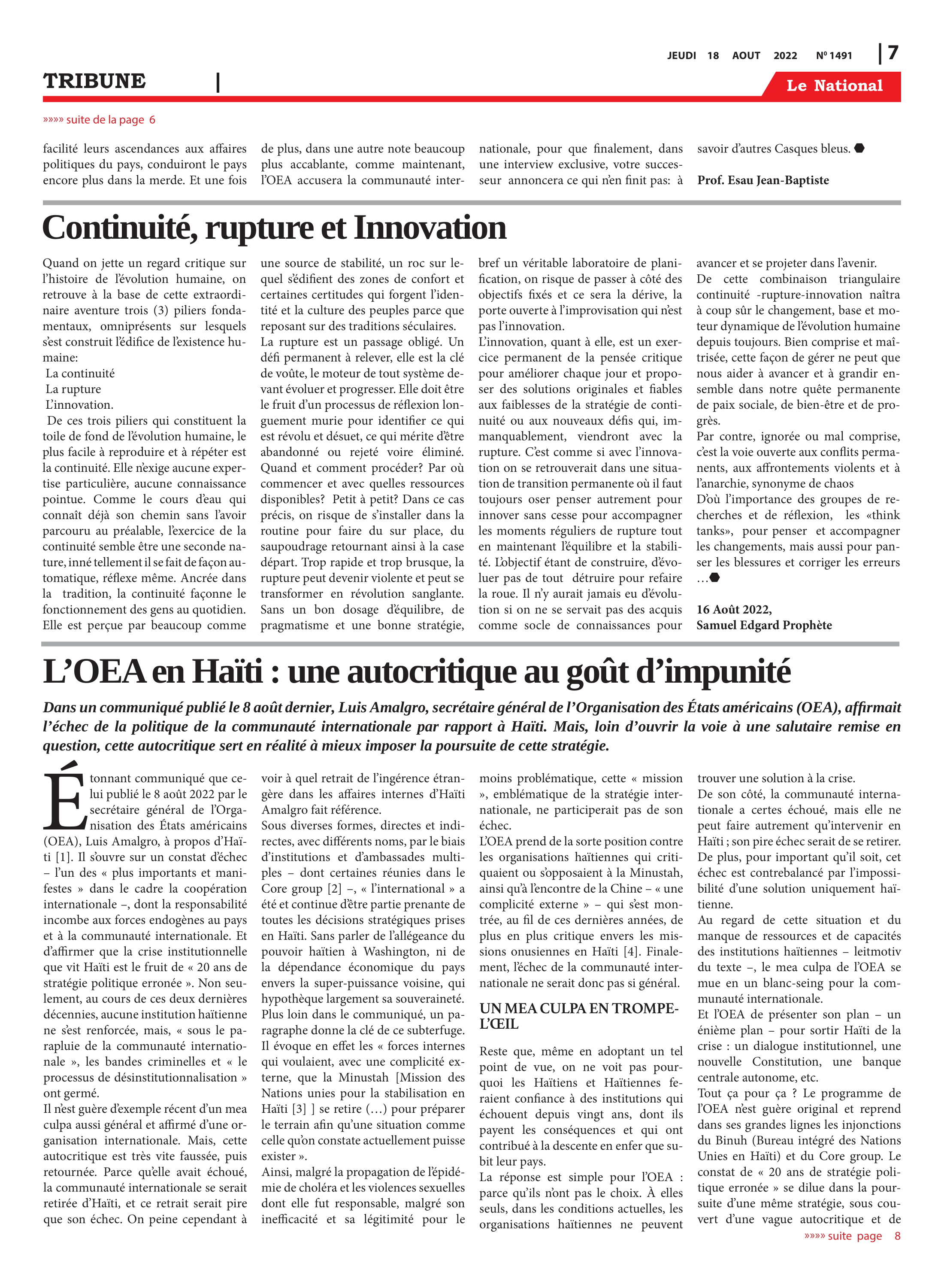 Page 7 de l'édition 1491