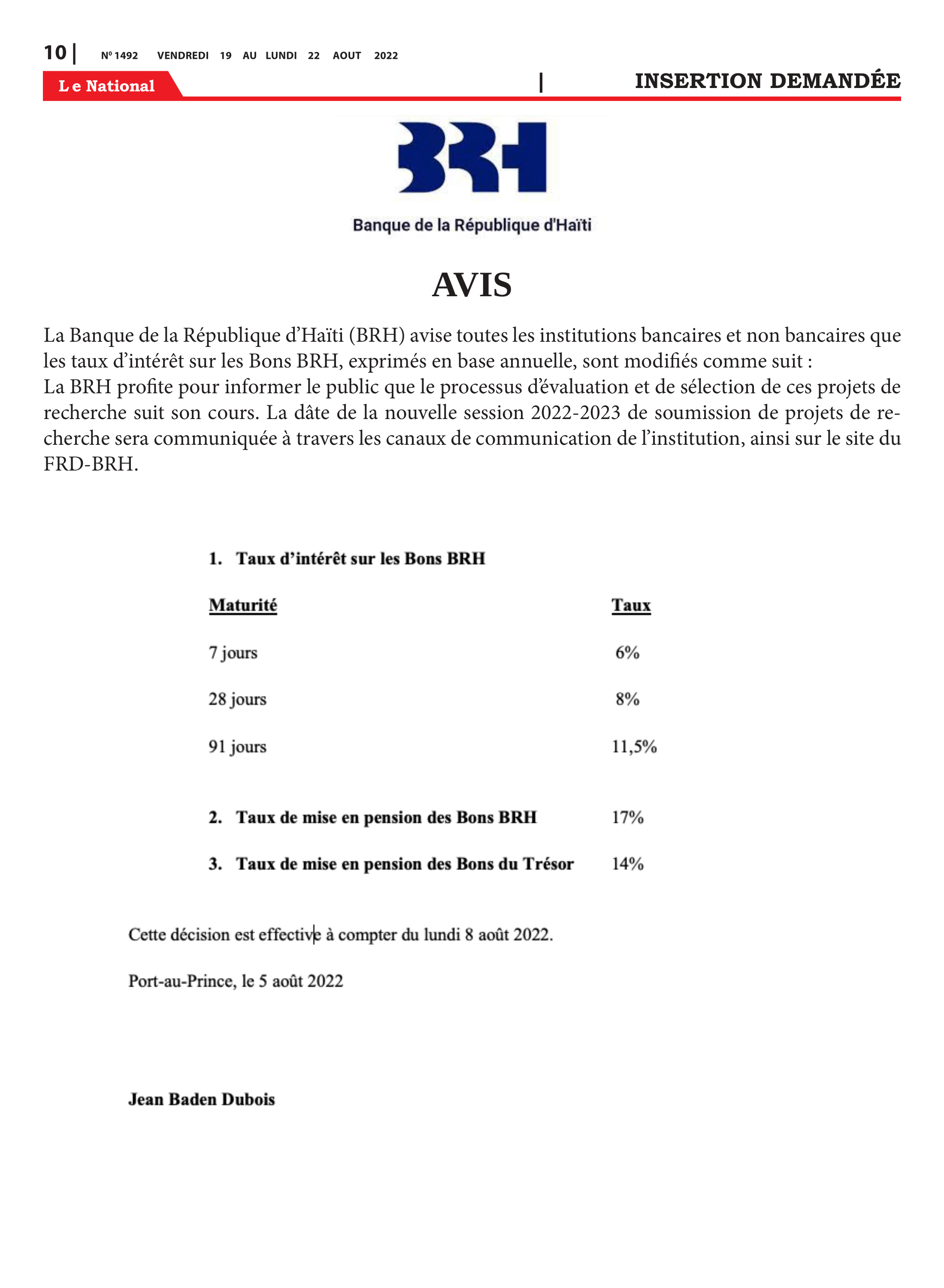Page 10 de l'édition 1492