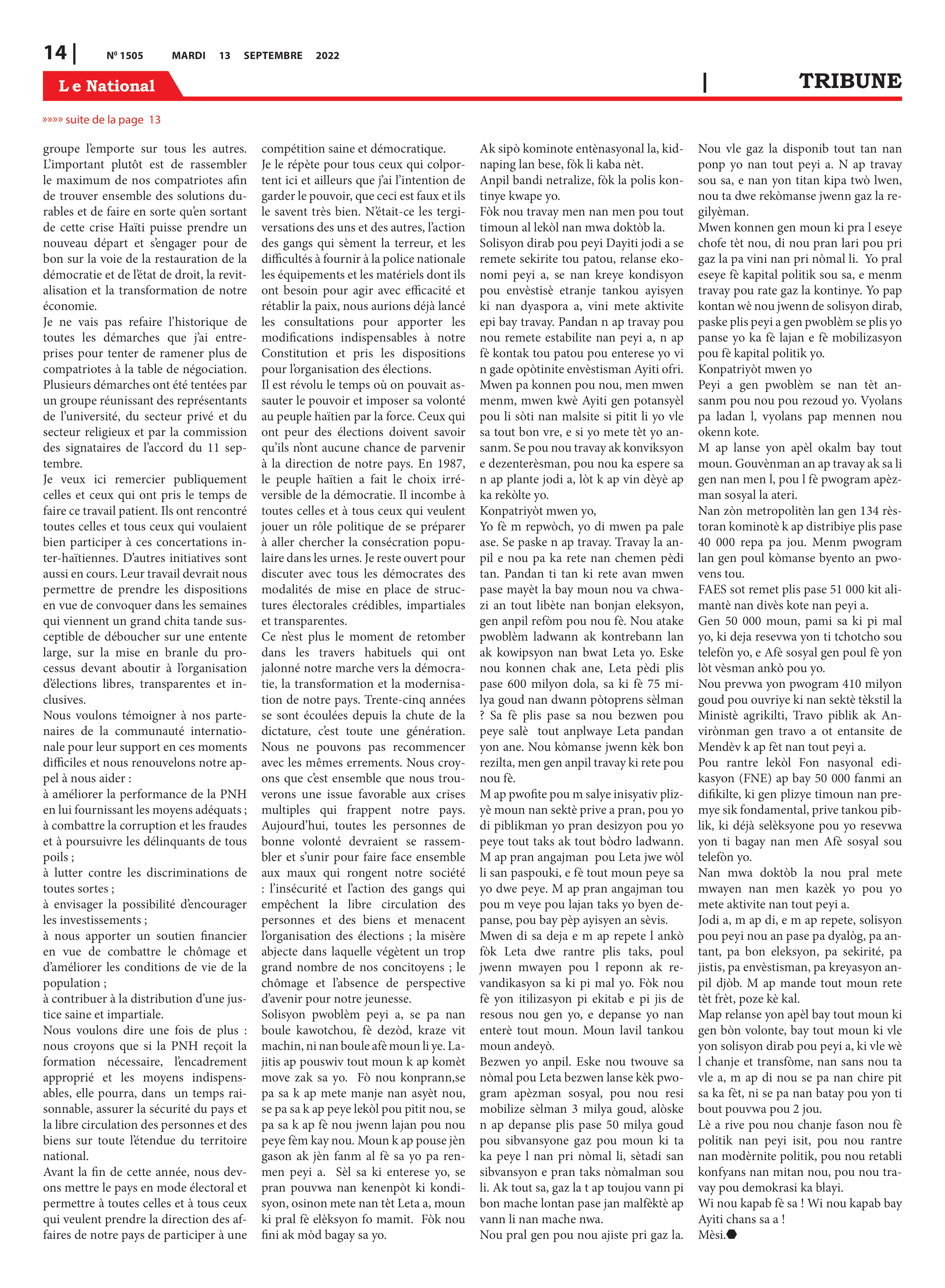 Page 14 de l'édition 1505