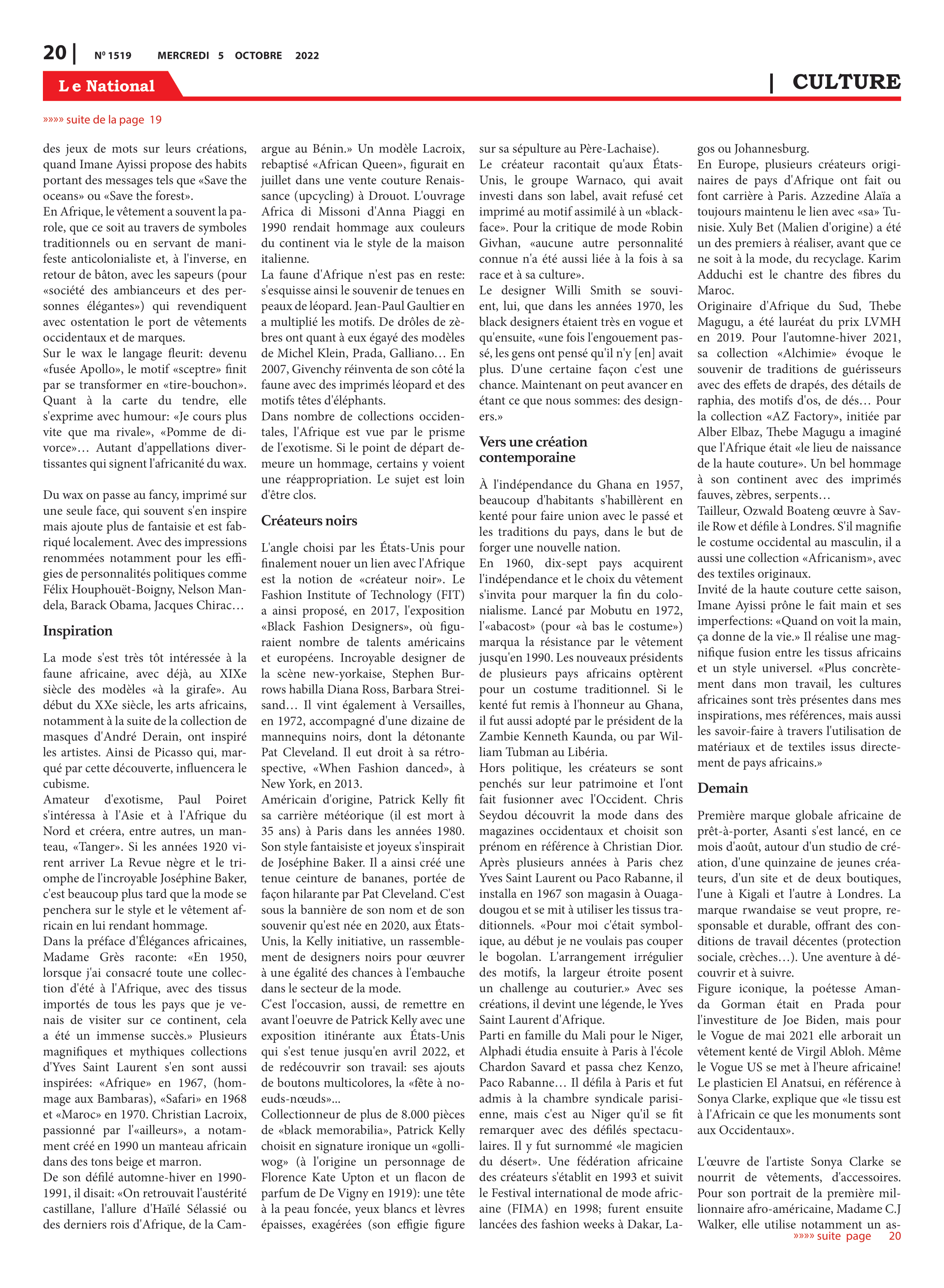 Page 20 de l'édition 1519
