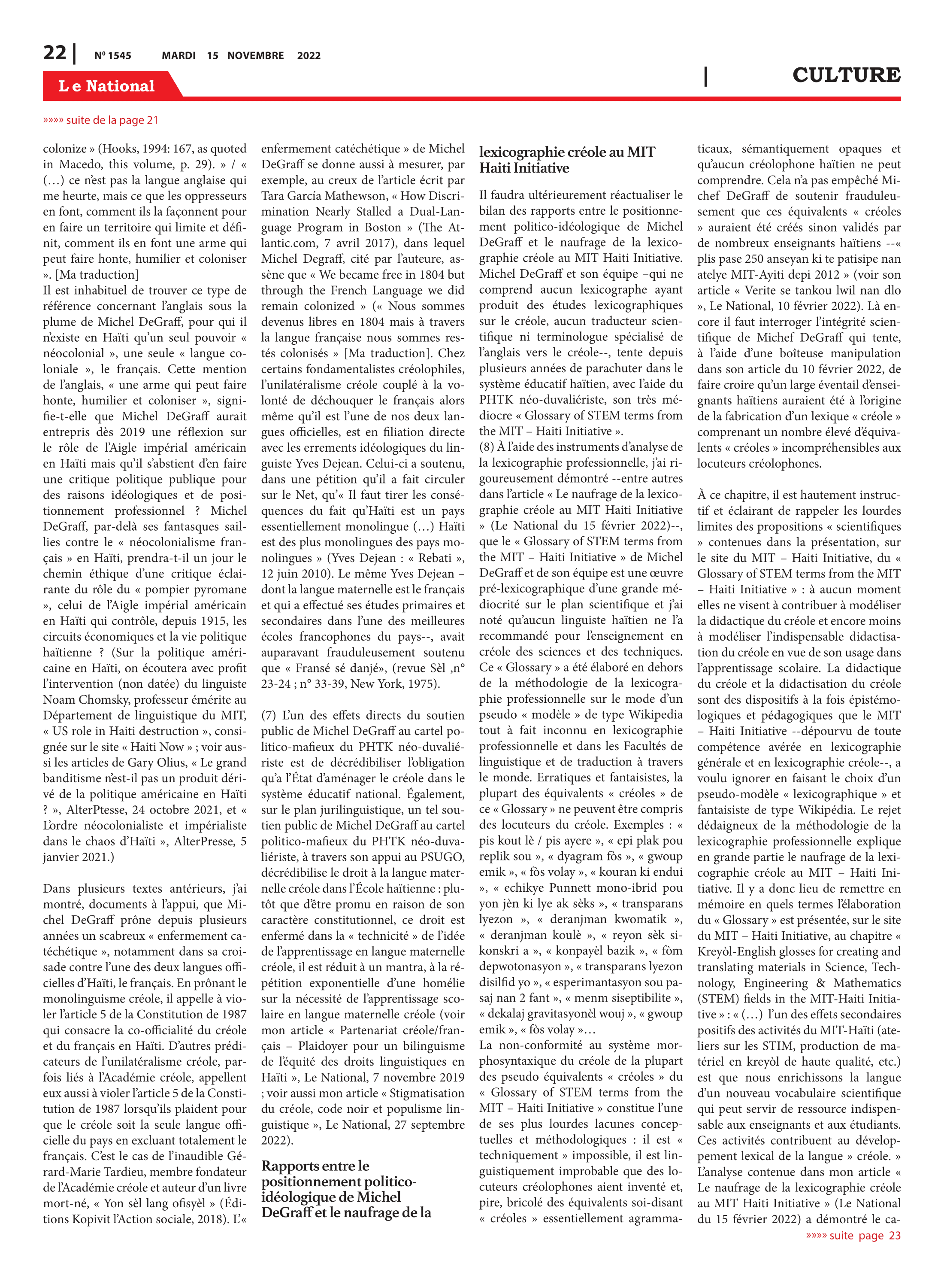 Page 22 de l'édition 1545