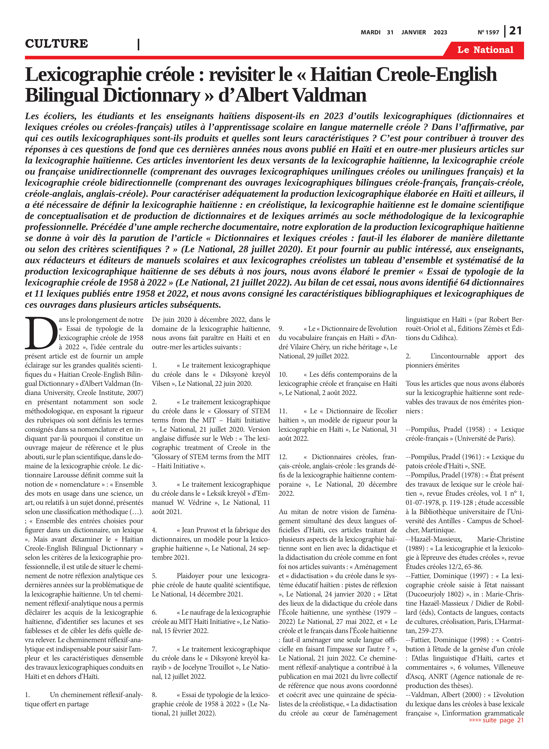 Page 21 de l'édition 1597