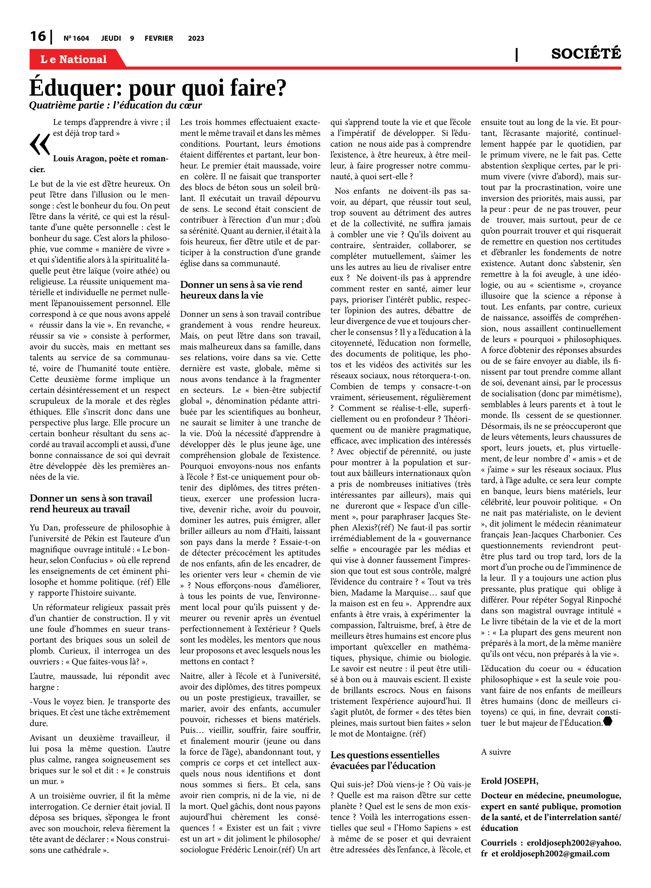 Page 16 de l'édition 1604