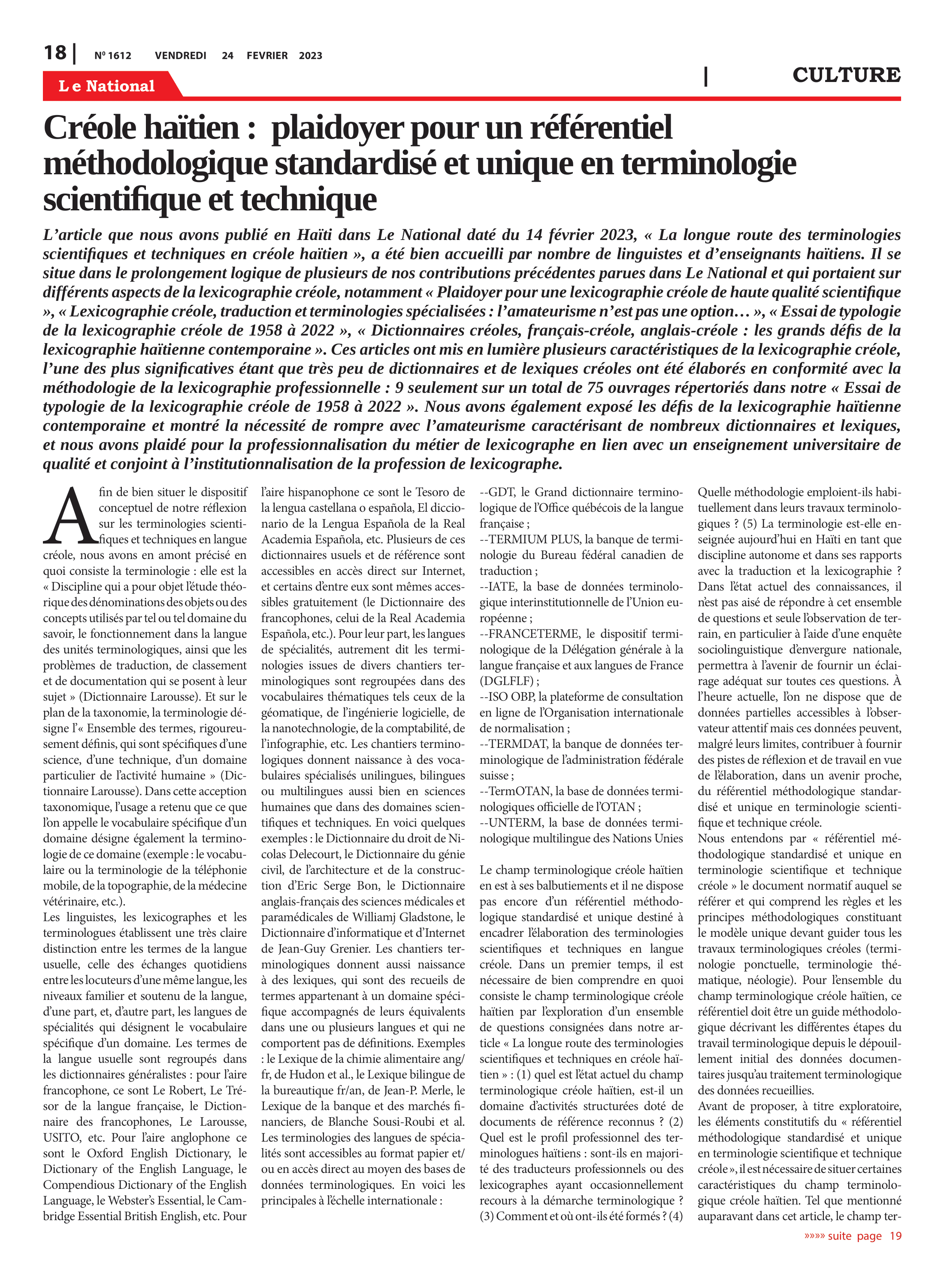 Page 18 de l'édition 1612