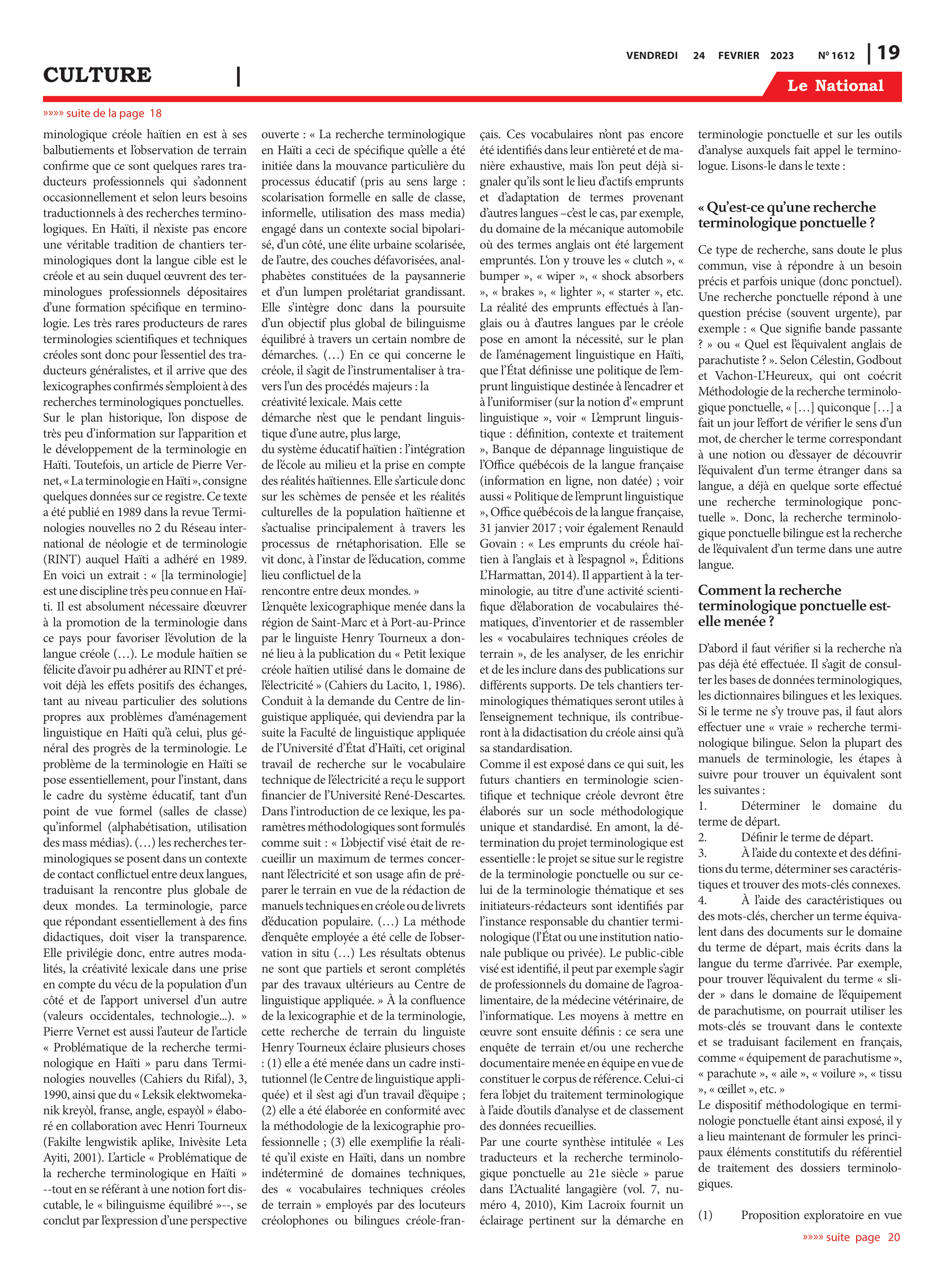 Page 19 de l'édition 1612