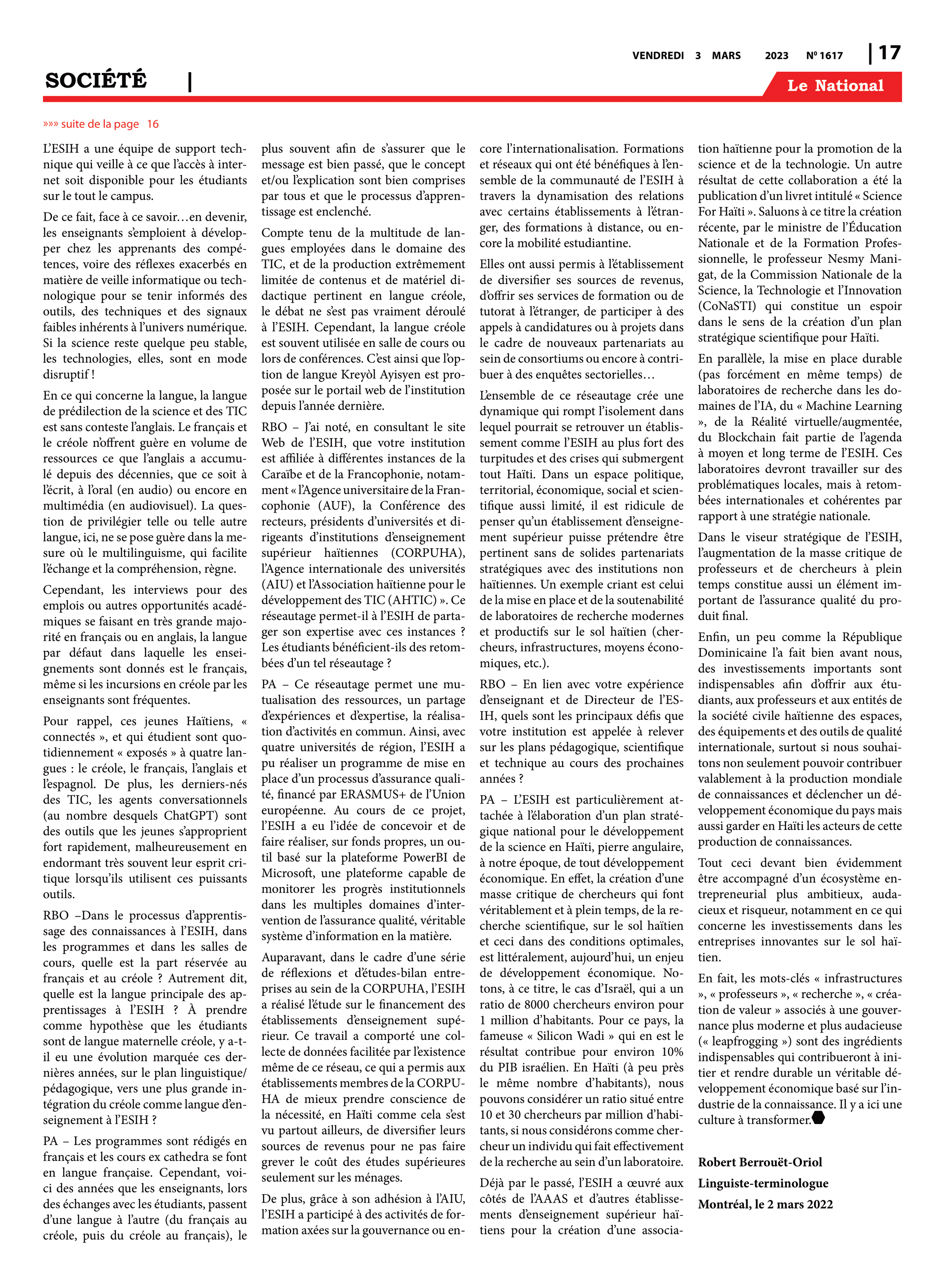 Page 17 de l'édition 1617