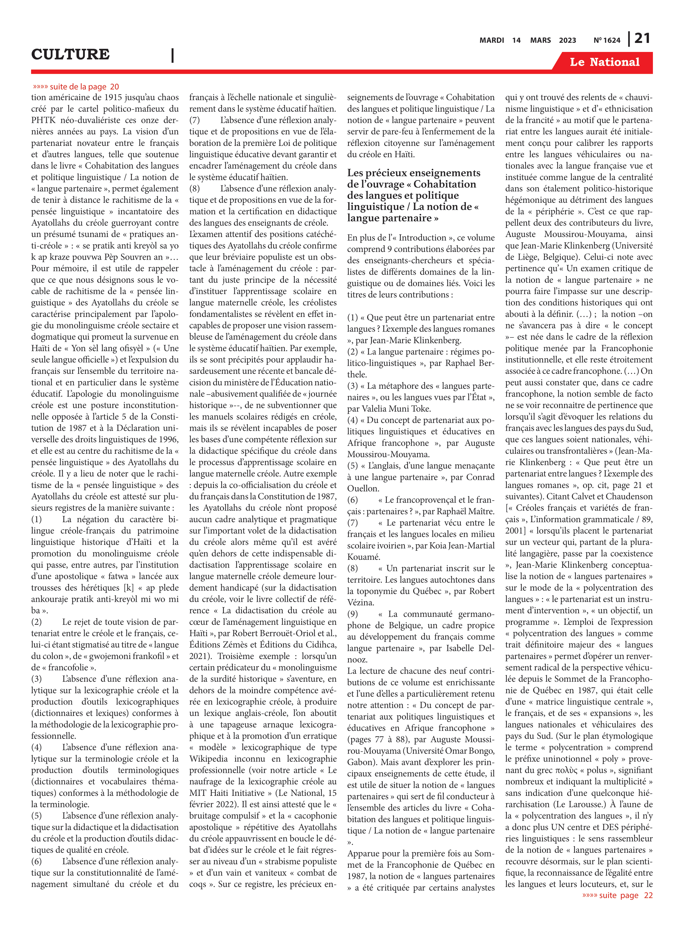 Page 21 de l'édition 1624