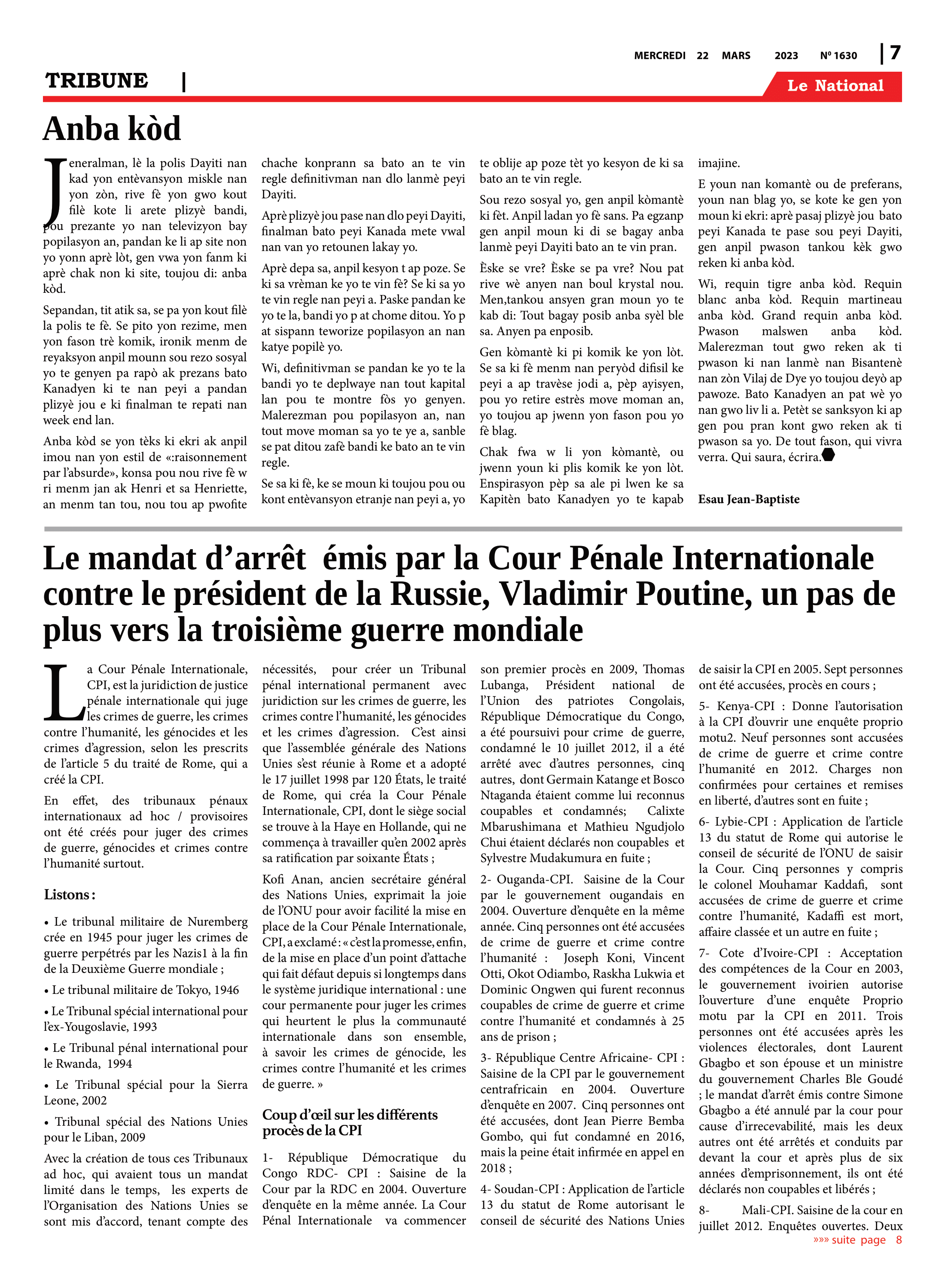 Page 7 de l'édition 1630