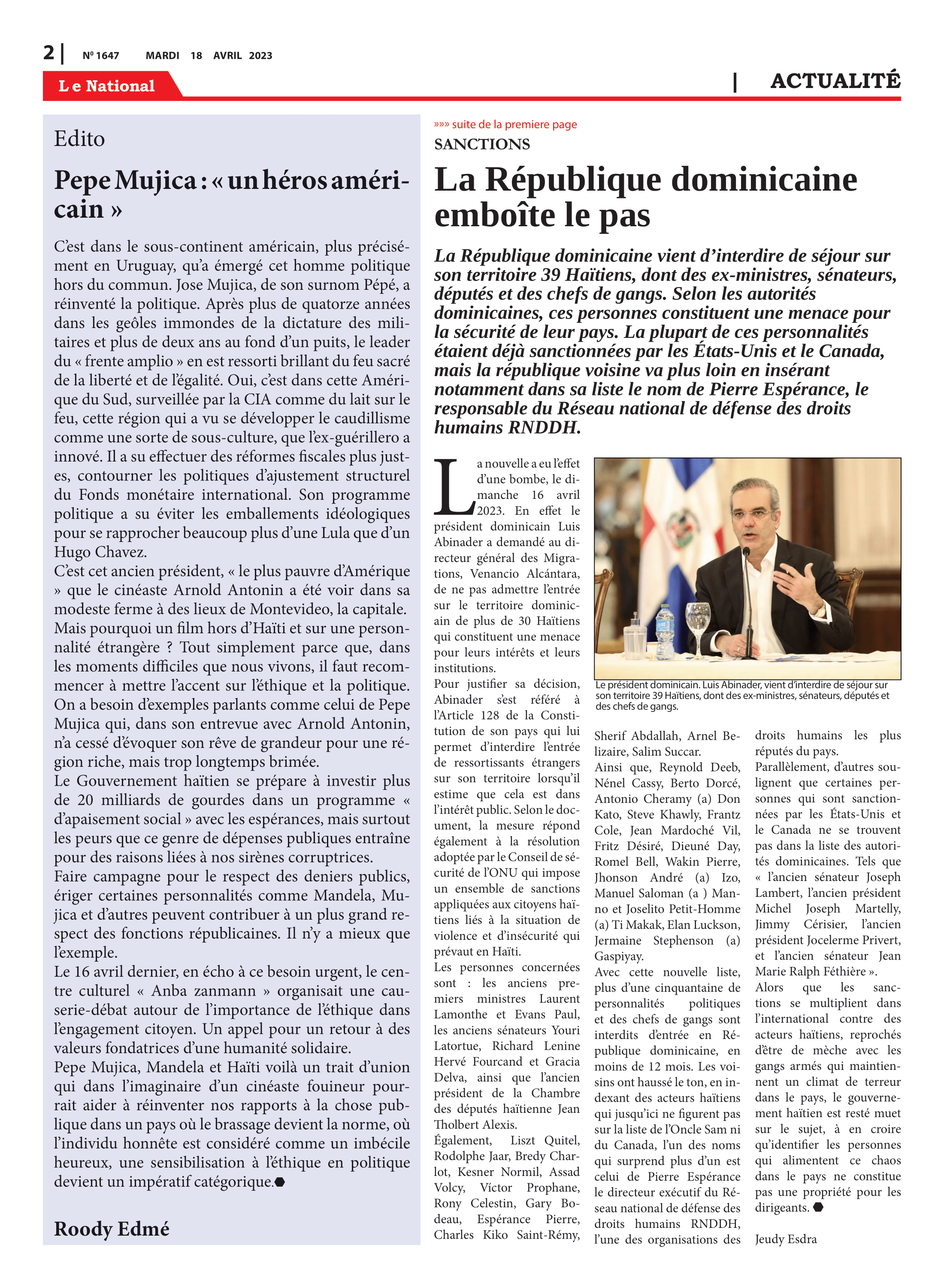 Page 2 de l'édition 1647